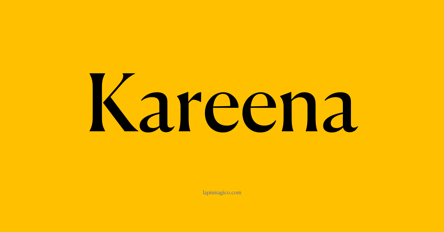 Nome Kareena, ficha divertida com pontilhado para crianças