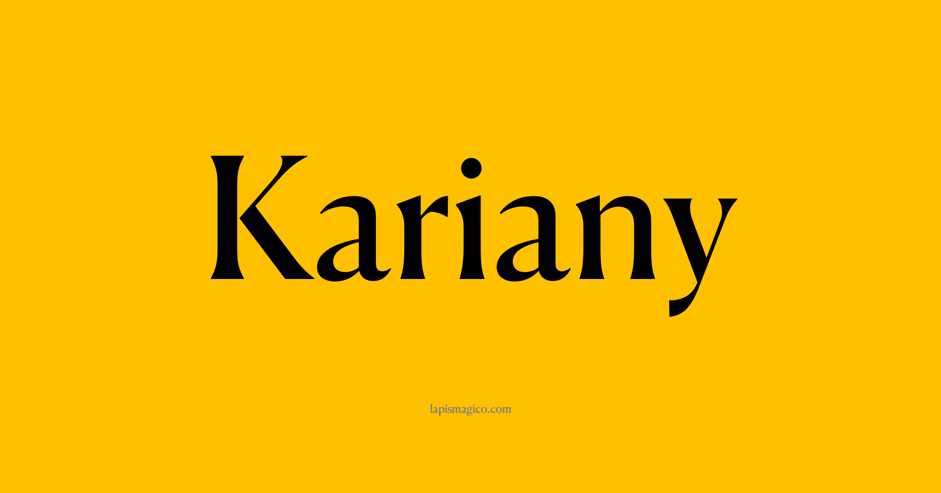 Nome Kariany, ficha divertida com pontilhado para crianças