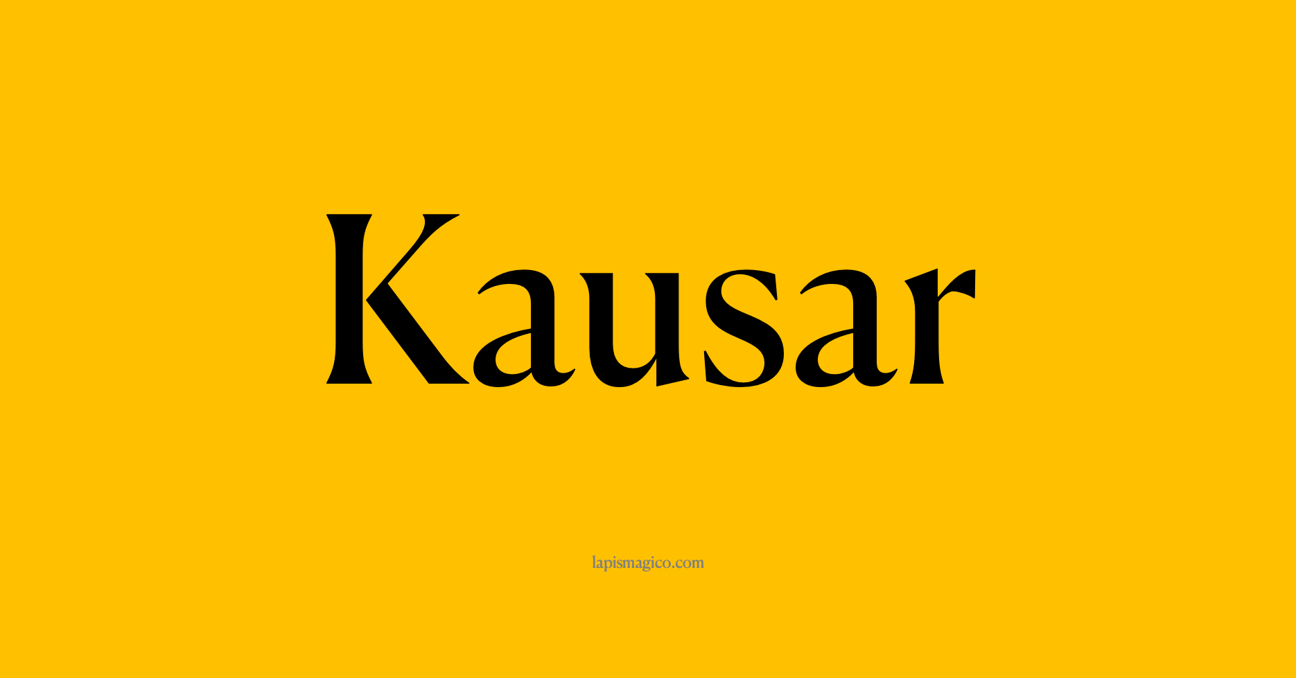 Nome Kausar, ficha divertida com pontilhado para crianças