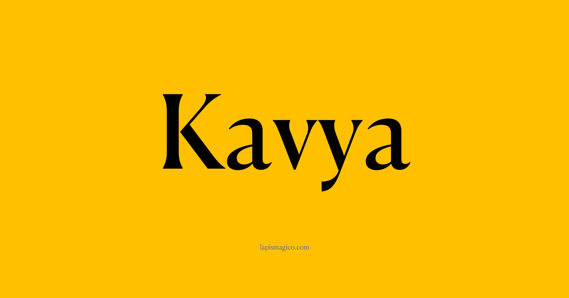 Nome Kavya, ficha divertida com pontilhado para crianças