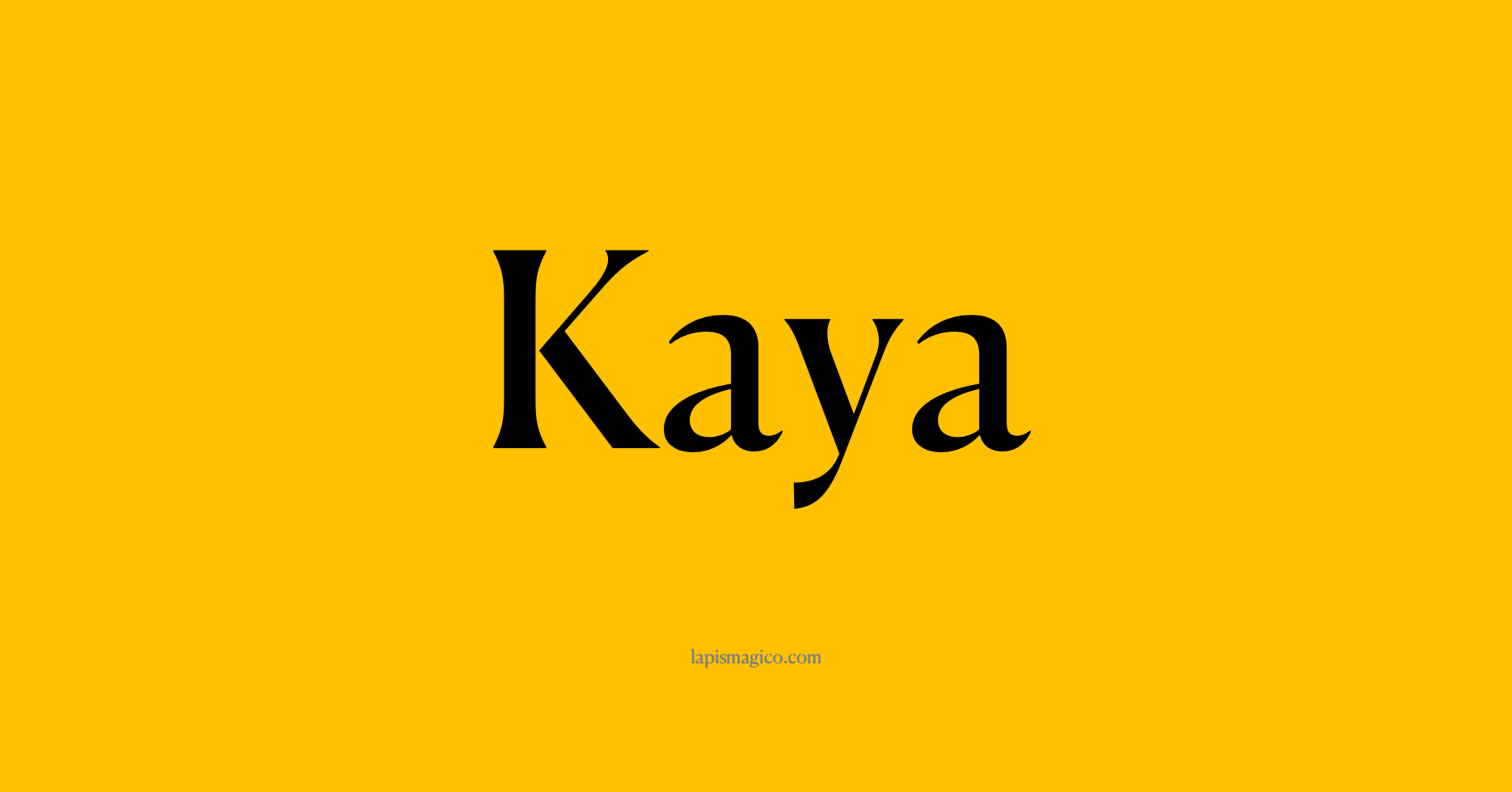 Nome Kaya, ficha divertida com pontilhado para crianças
