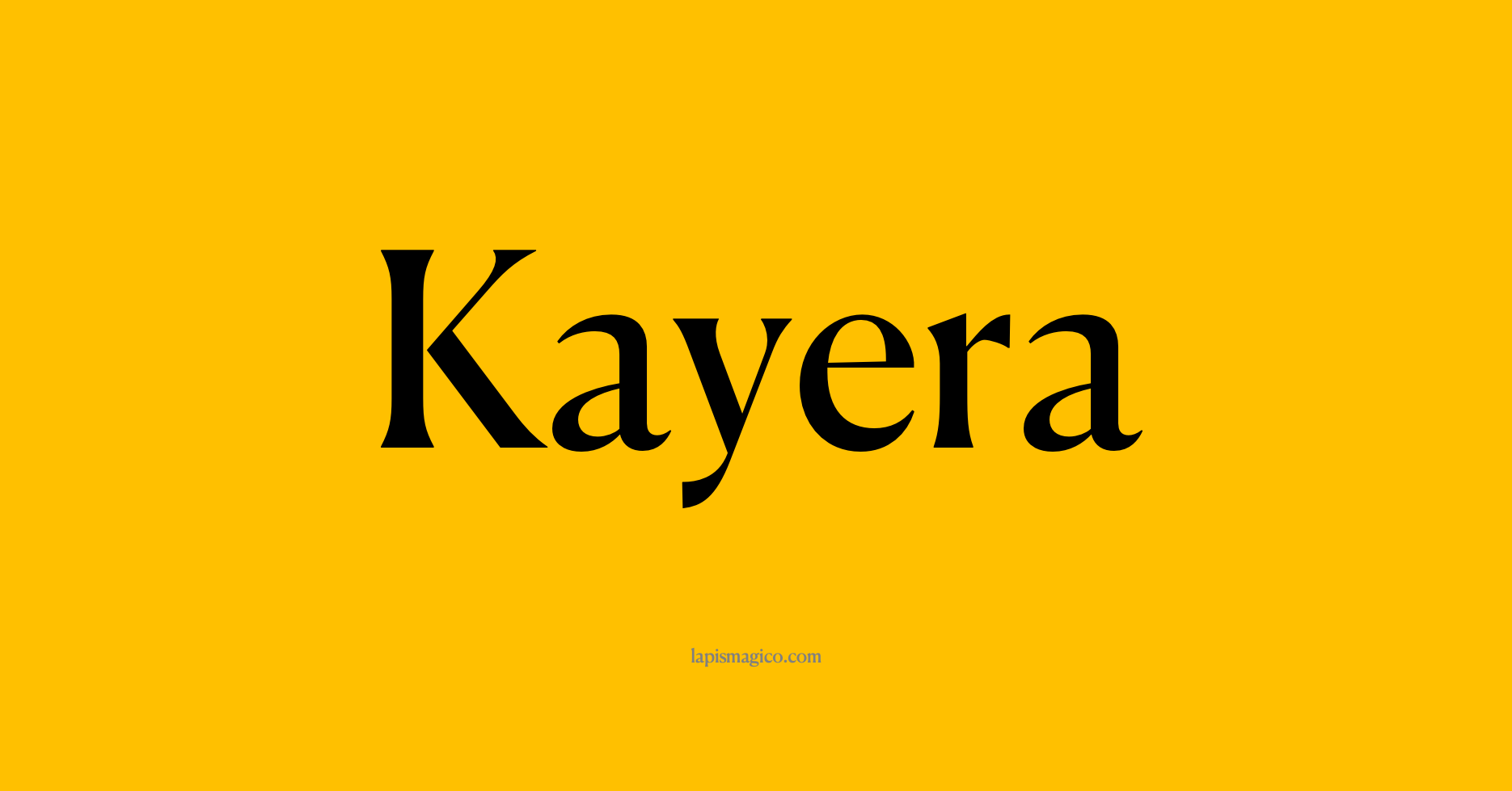 Nome Kayera, ficha divertida com pontilhado para crianças