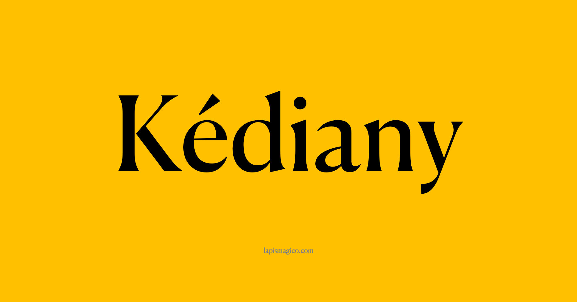 Nome Kédiany, ficha divertida com pontilhado para crianças