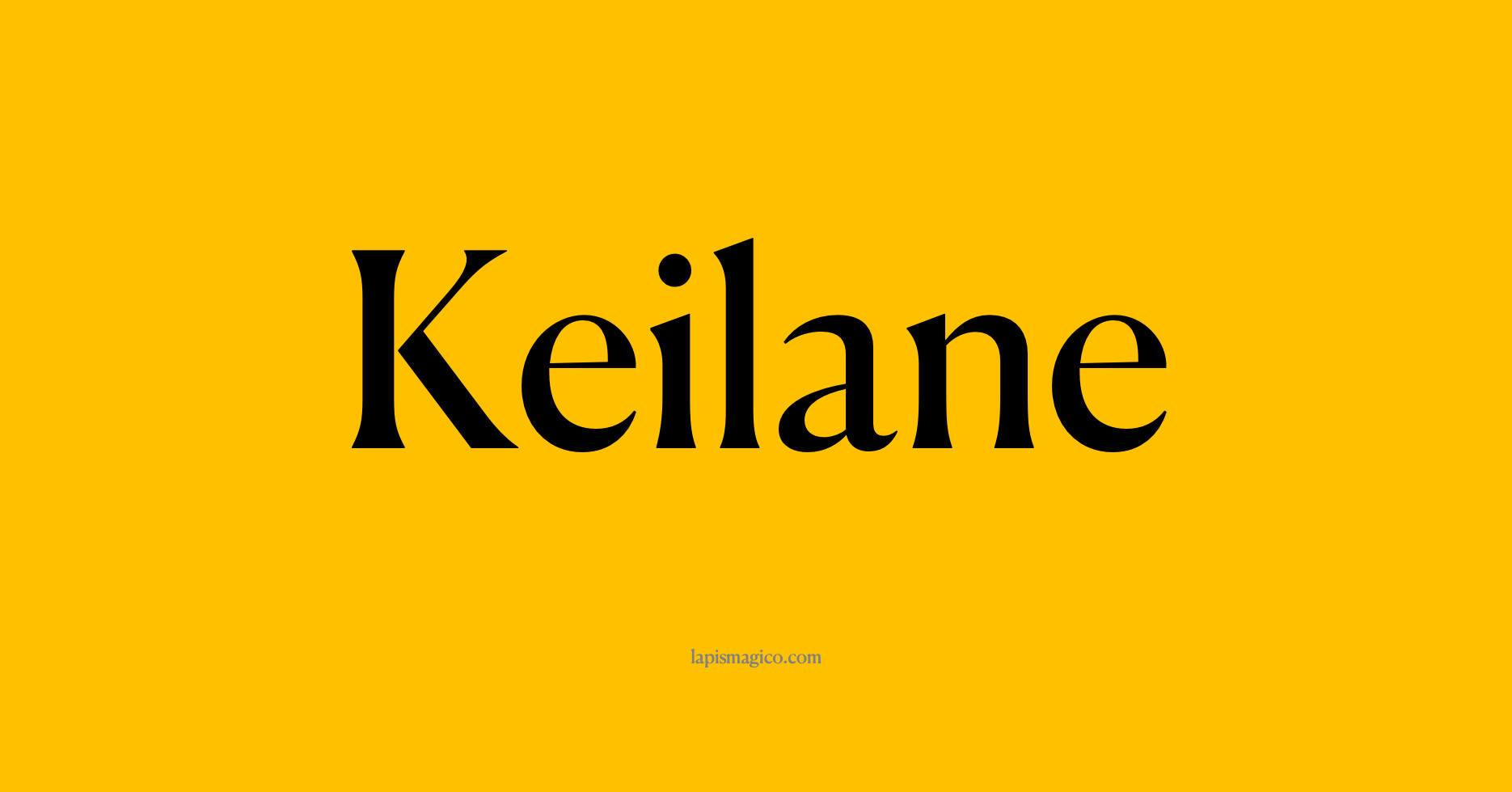 Nome Keilane, ficha divertida com pontilhado para crianças