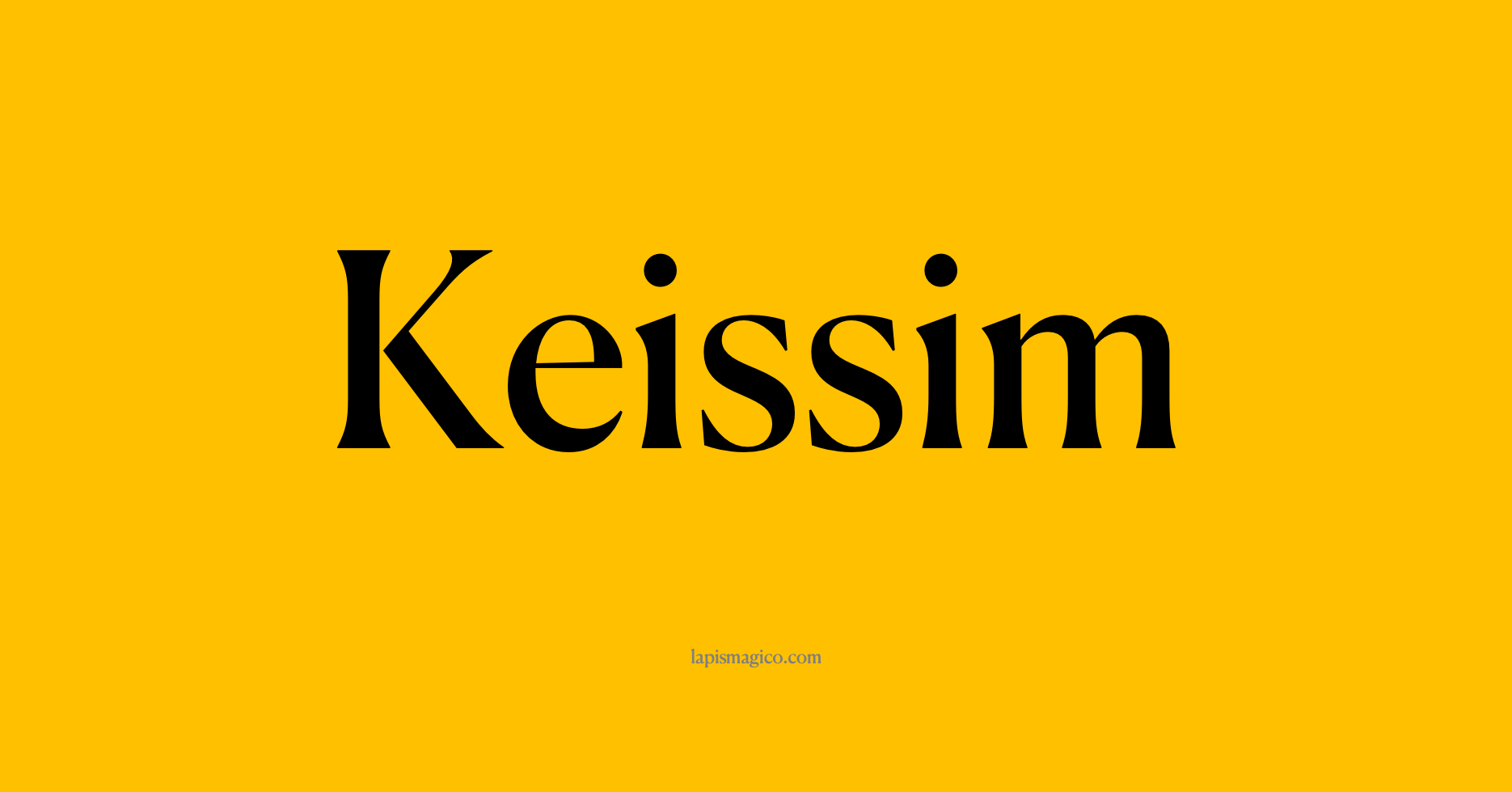 Nome Keissim, ficha divertida com pontilhado para crianças