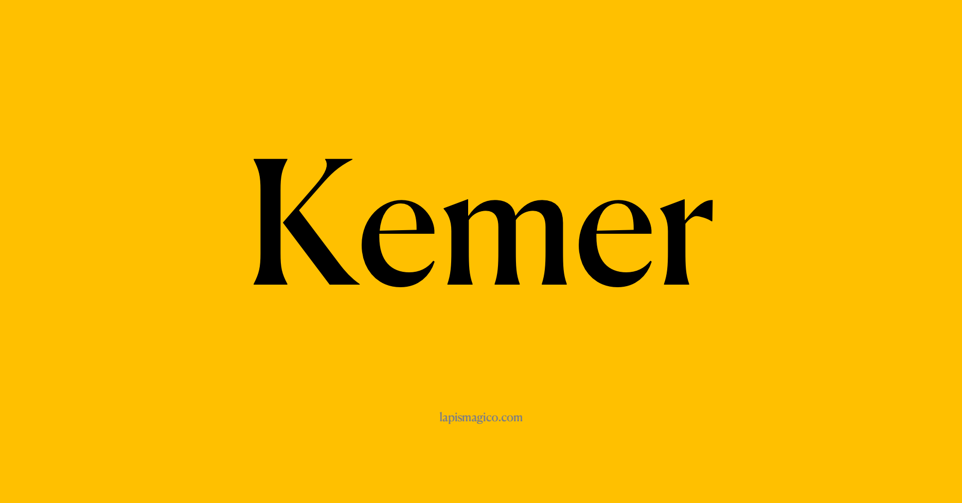Nome Kemer, ficha divertida com pontilhado para crianças
