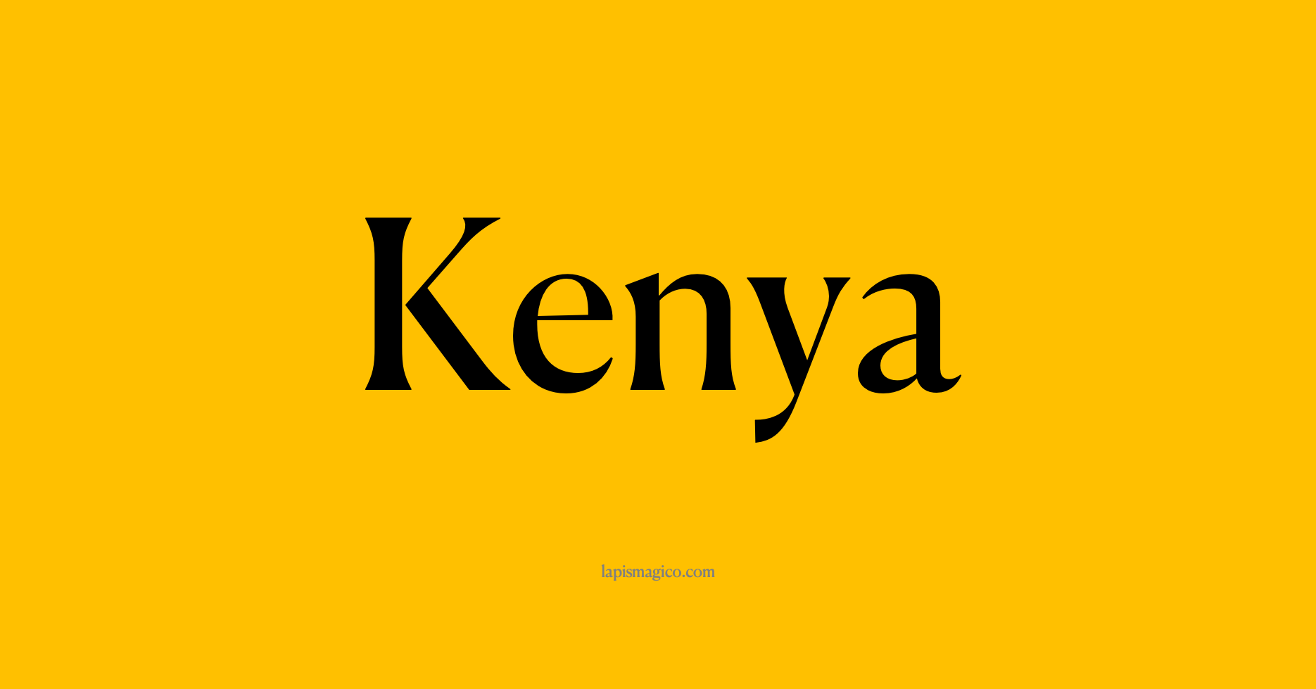 Nome Kenya, ficha divertida com pontilhado para crianças