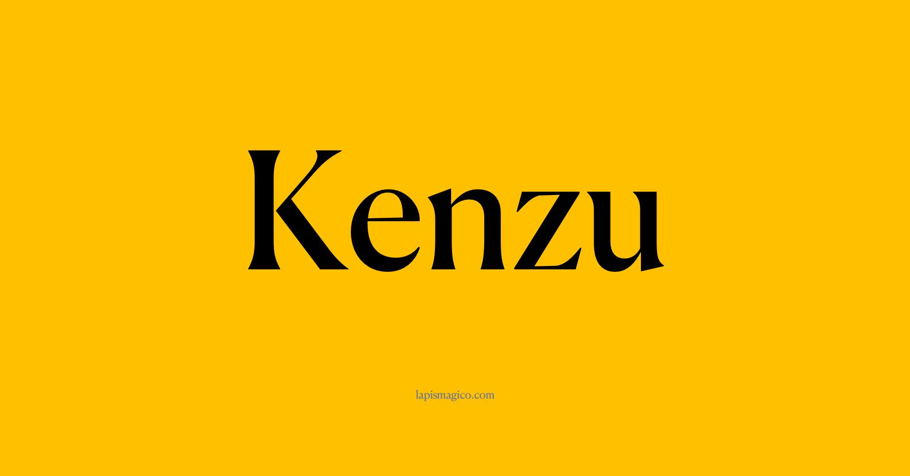 Nome Kenzu, ficha divertida com pontilhado para crianças