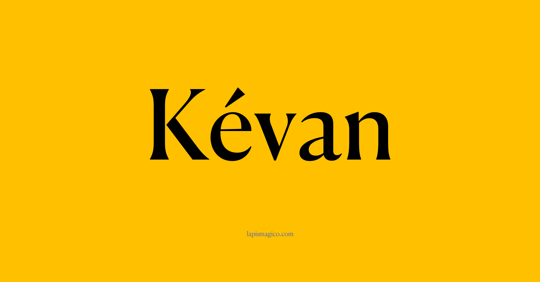 Nome Kévan, ficha divertida com pontilhado para crianças