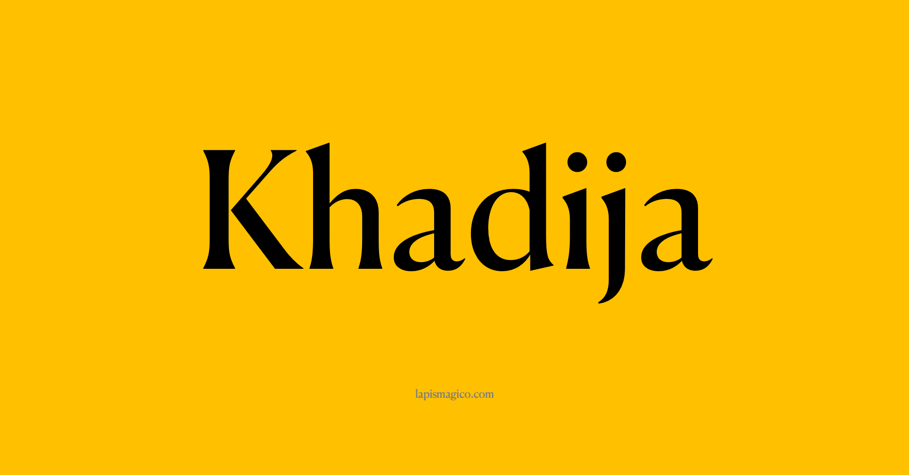 Nome Khadija, ficha divertida com pontilhado para crianças