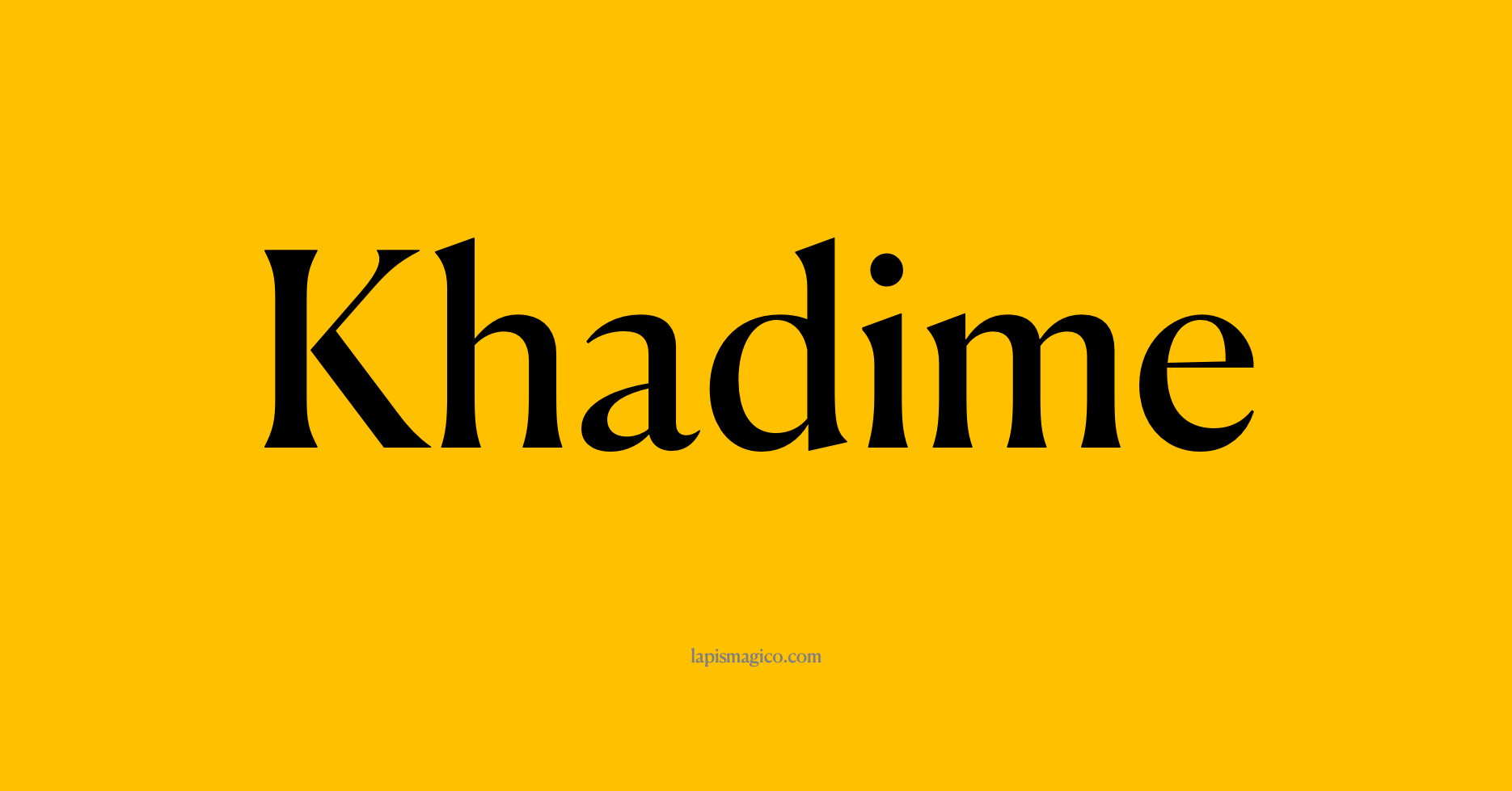 Nome Khadime, ficha divertida com pontilhado para crianças