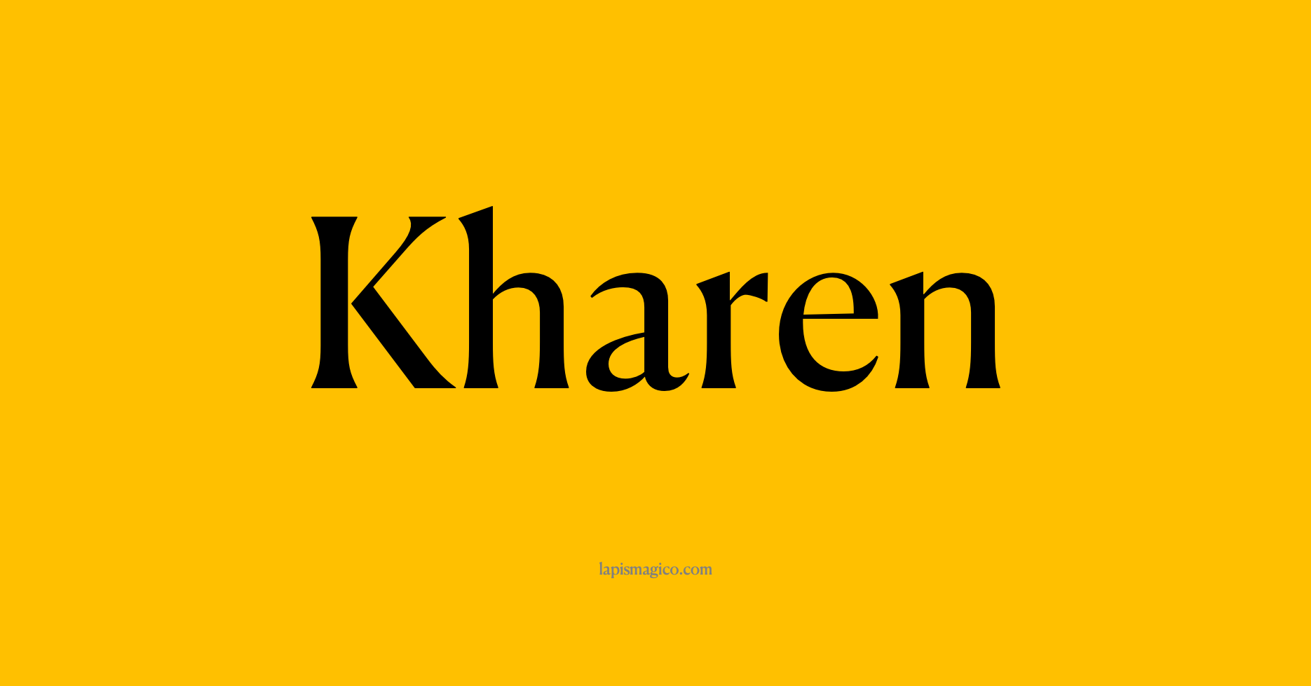 Nome Kharen, ficha divertida com pontilhado para crianças