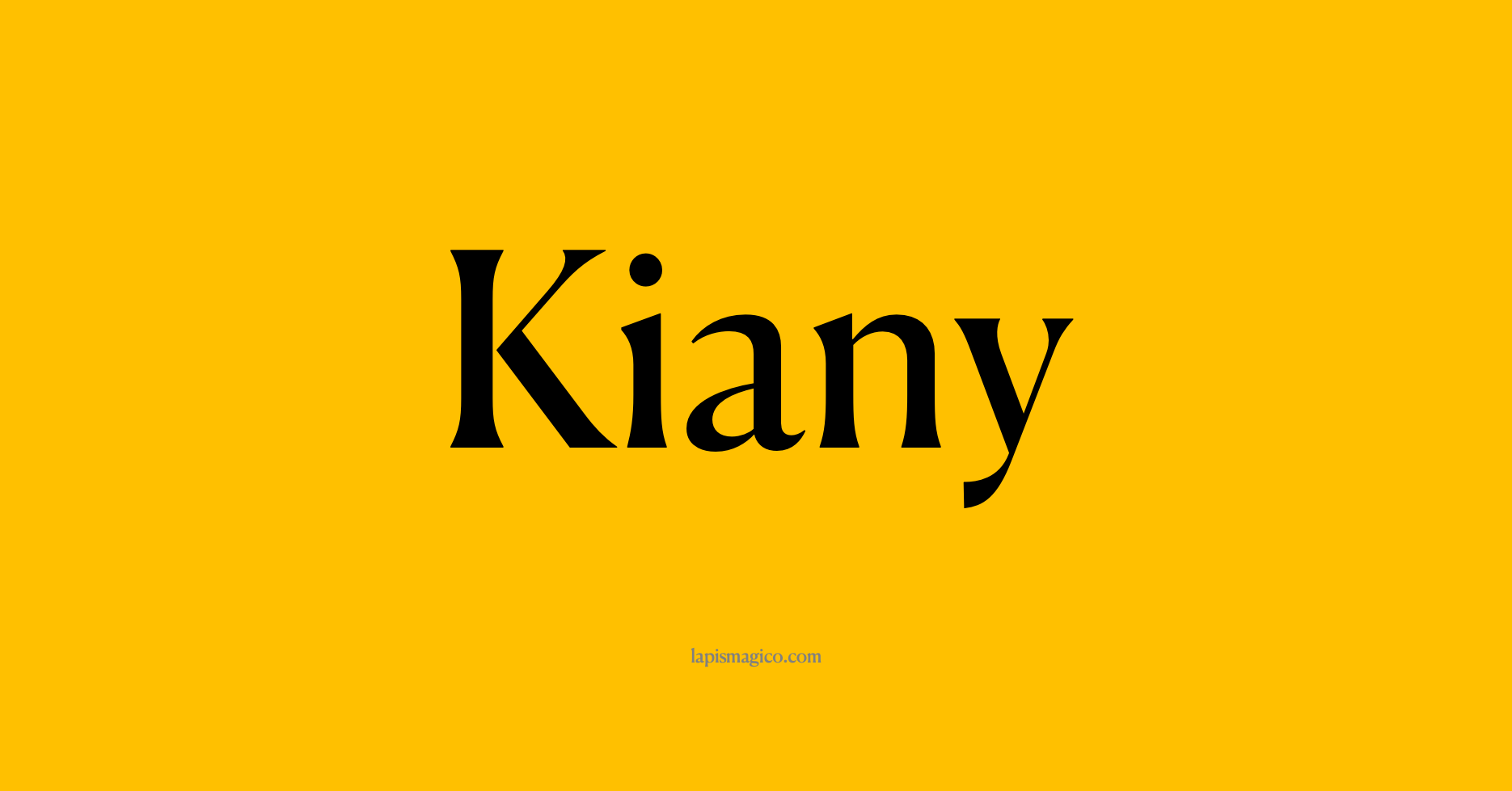 Nome Kiany, ficha divertida com pontilhado para crianças