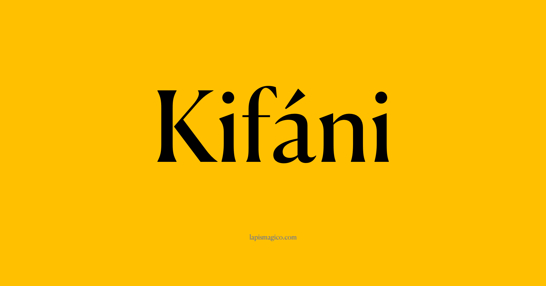 Nome Kifáni, ficha divertida com pontilhado para crianças
