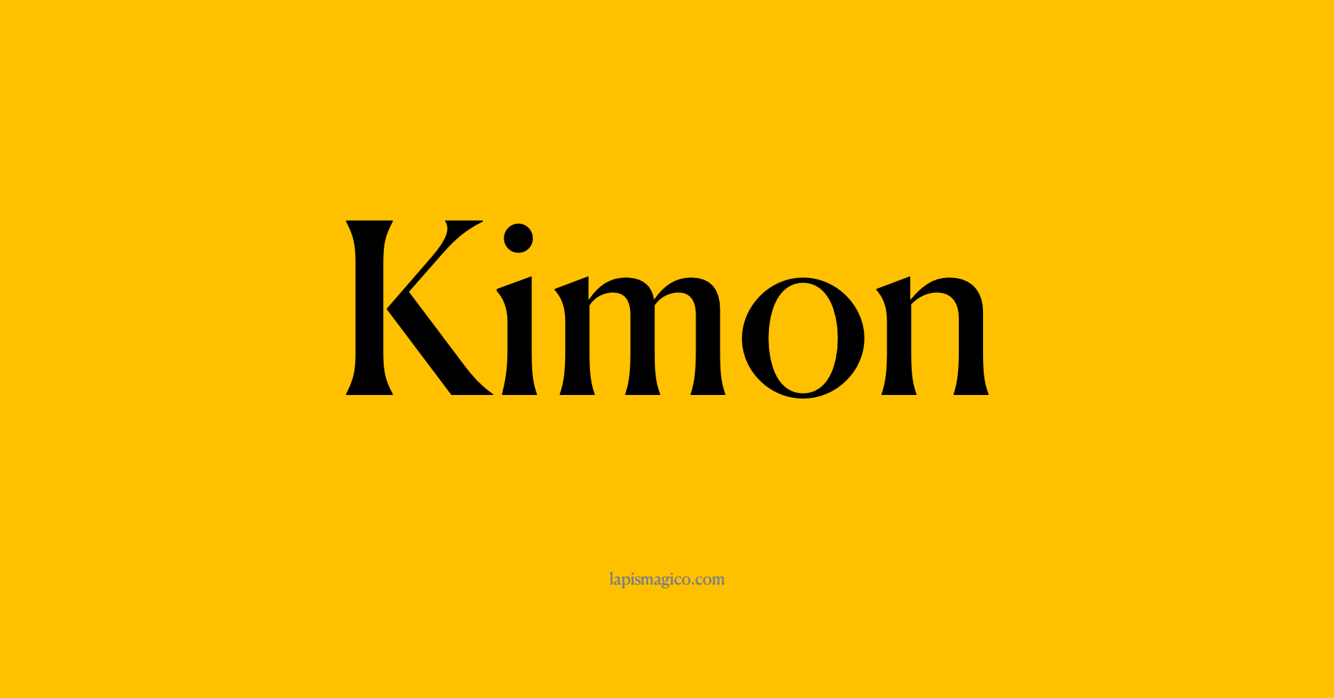 Nome Kimon, ficha divertida com pontilhado para crianças