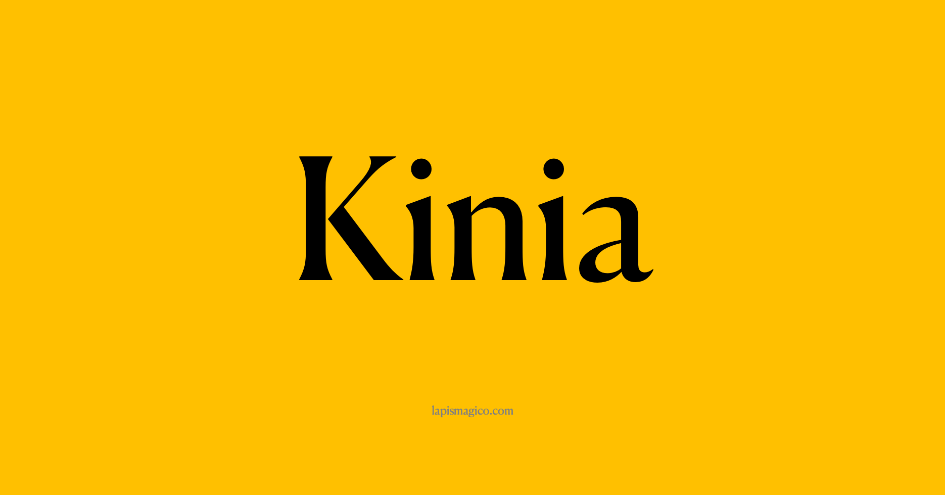 Nome Kinia, ficha divertida com pontilhado para crianças