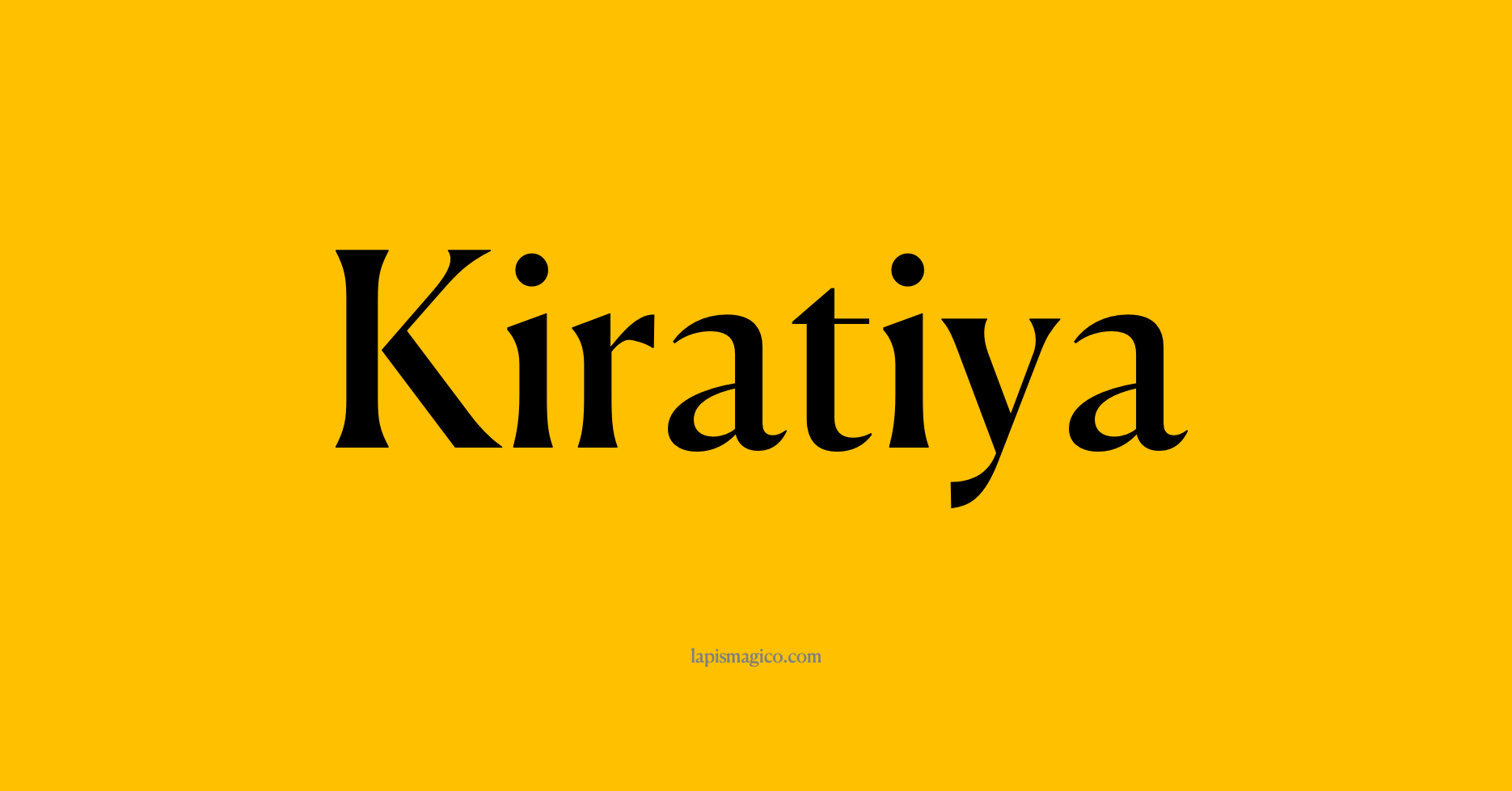 Nome Kiratiya, ficha divertida com pontilhado para crianças