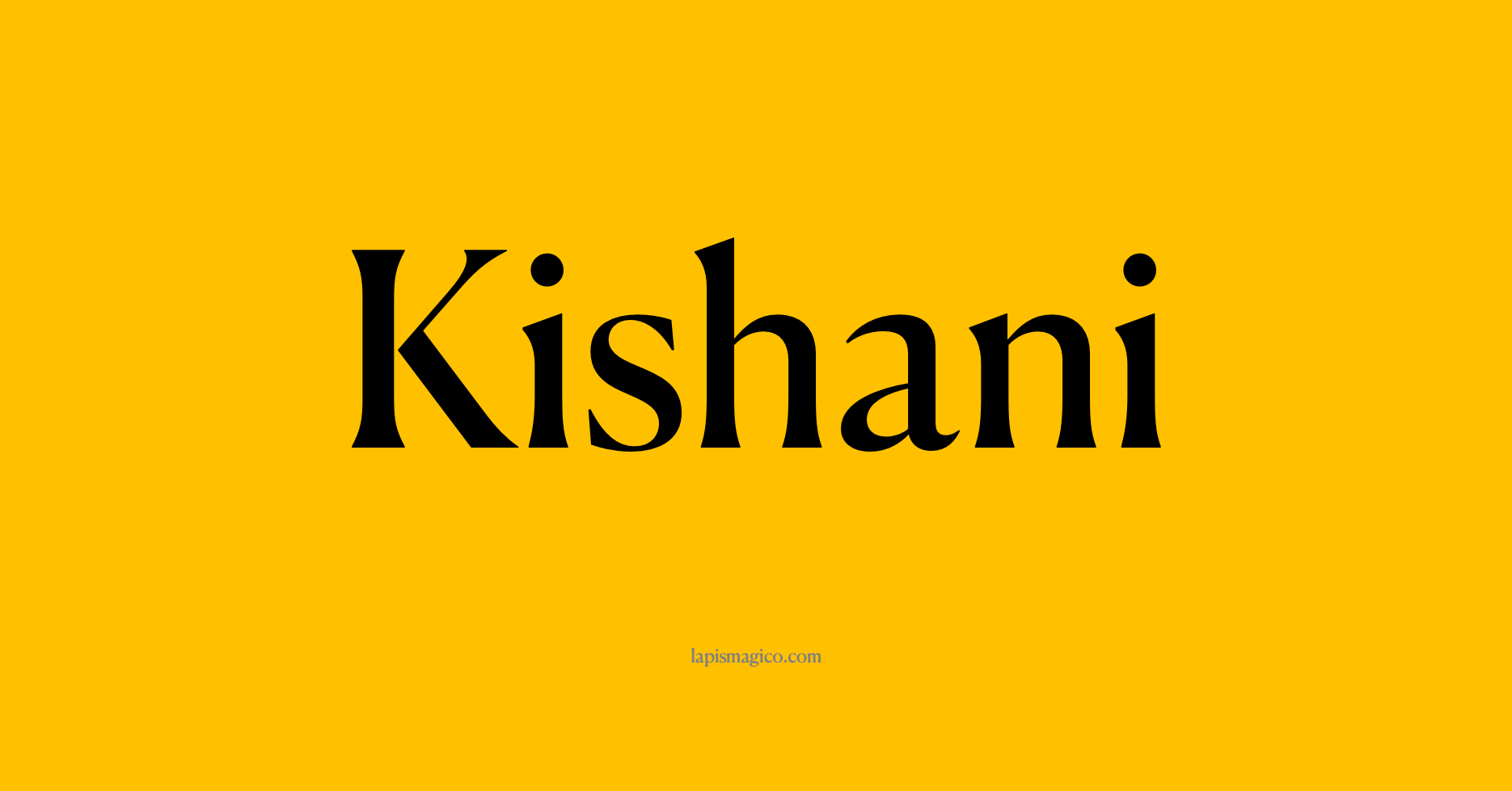 Nome Kishani, ficha divertida com pontilhado para crianças