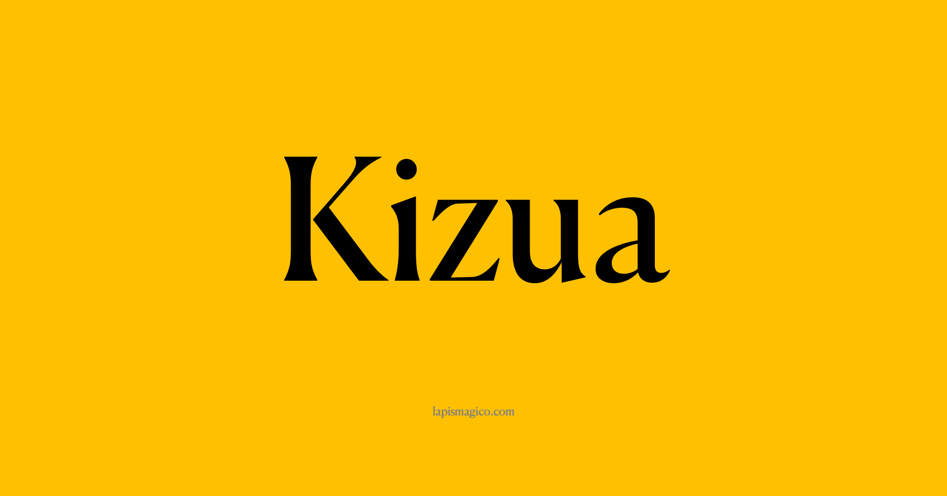 Nome Kizua, ficha divertida com pontilhado para crianças