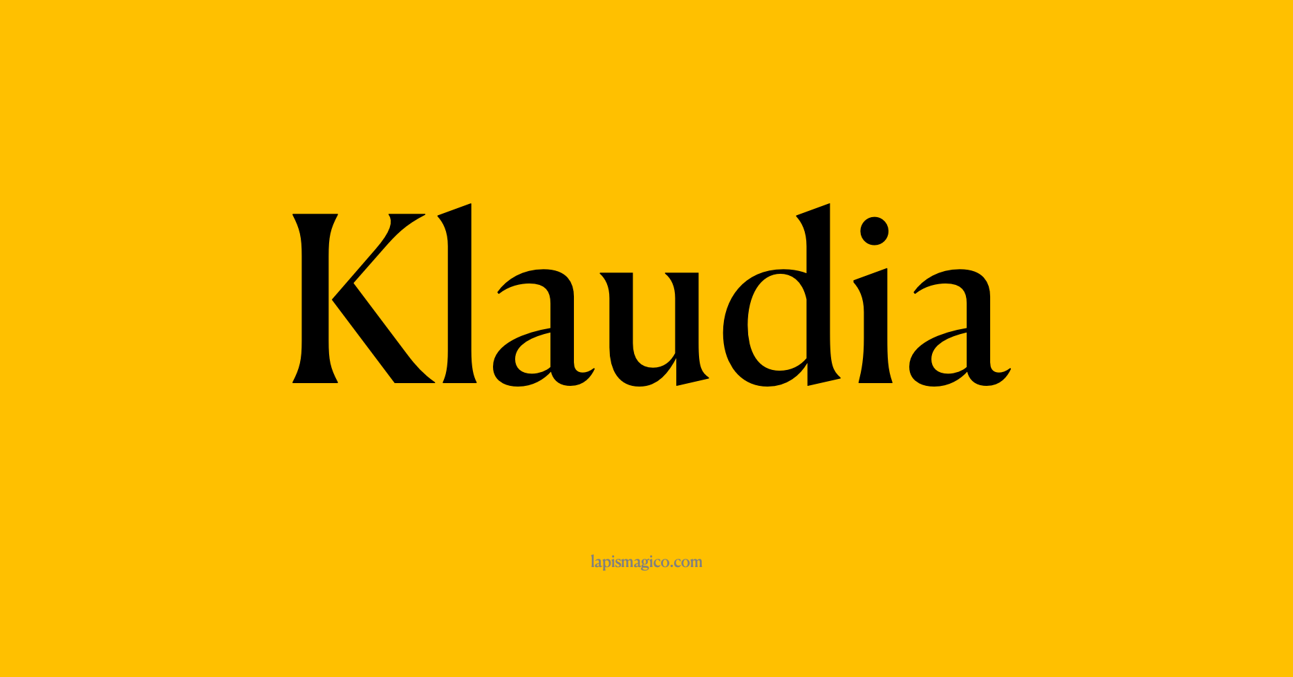 Nome Klaudia, ficha divertida com pontilhado para crianças