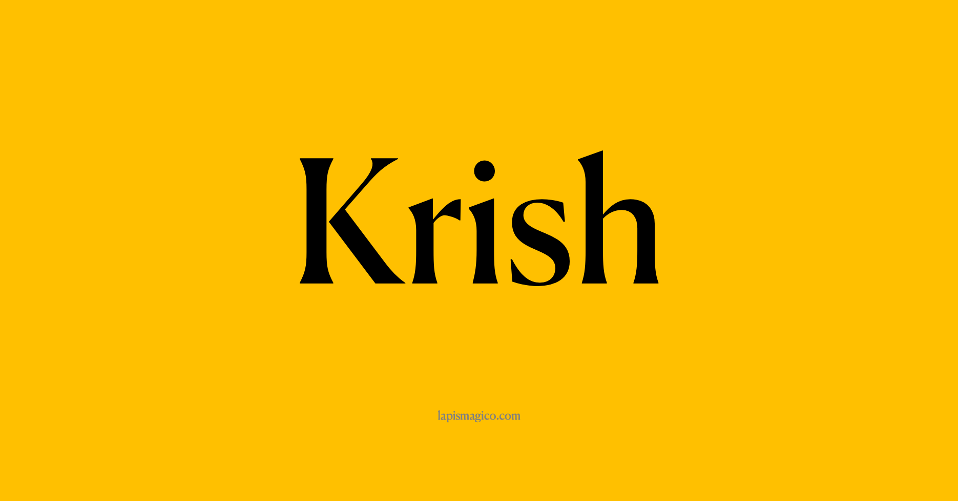 Nome Krish, ficha divertida com pontilhado para crianças