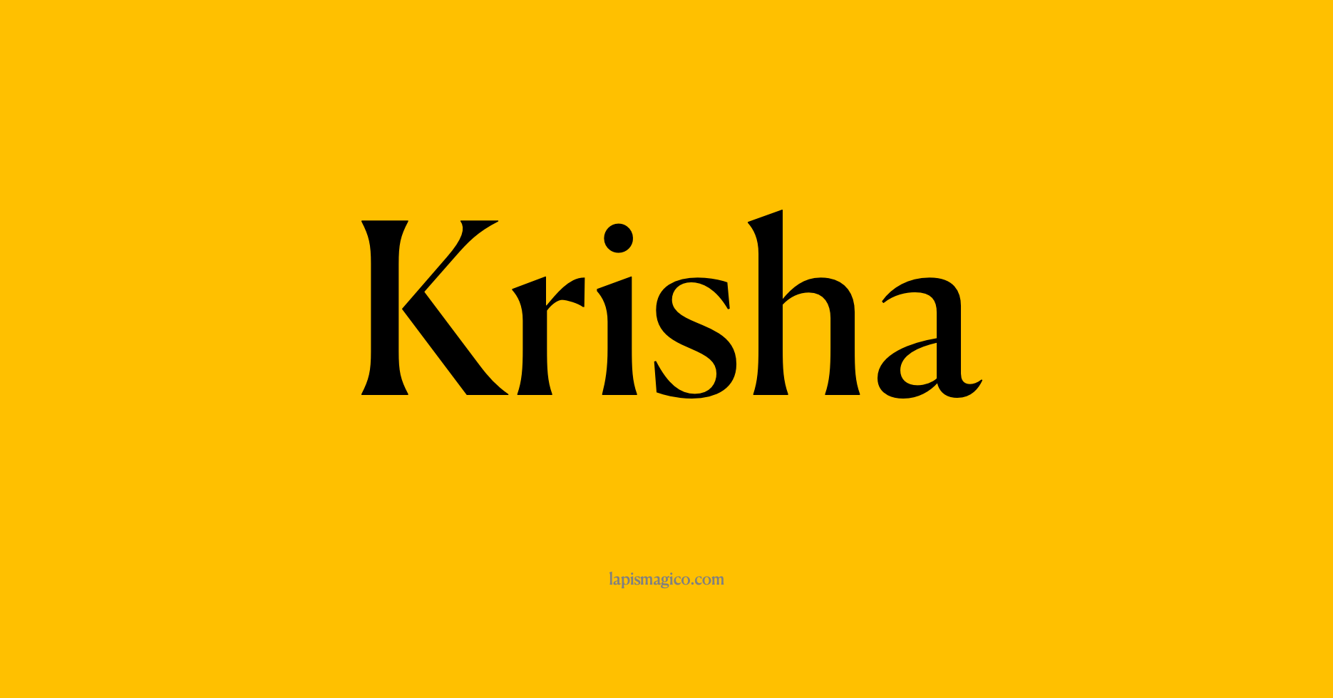 Nome Krisha, ficha divertida com pontilhado para crianças