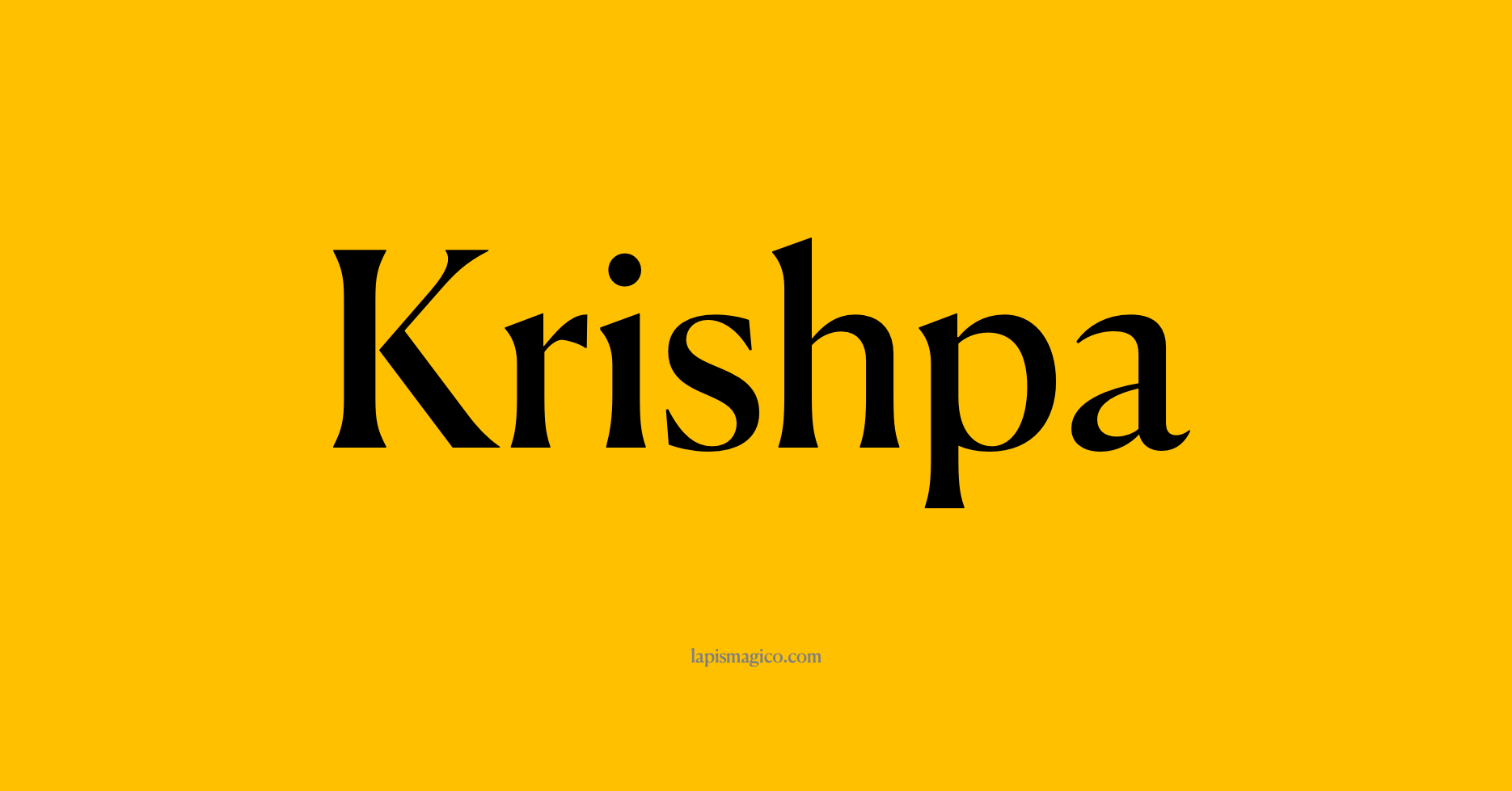 Nome Krishpa, ficha divertida com pontilhado para crianças