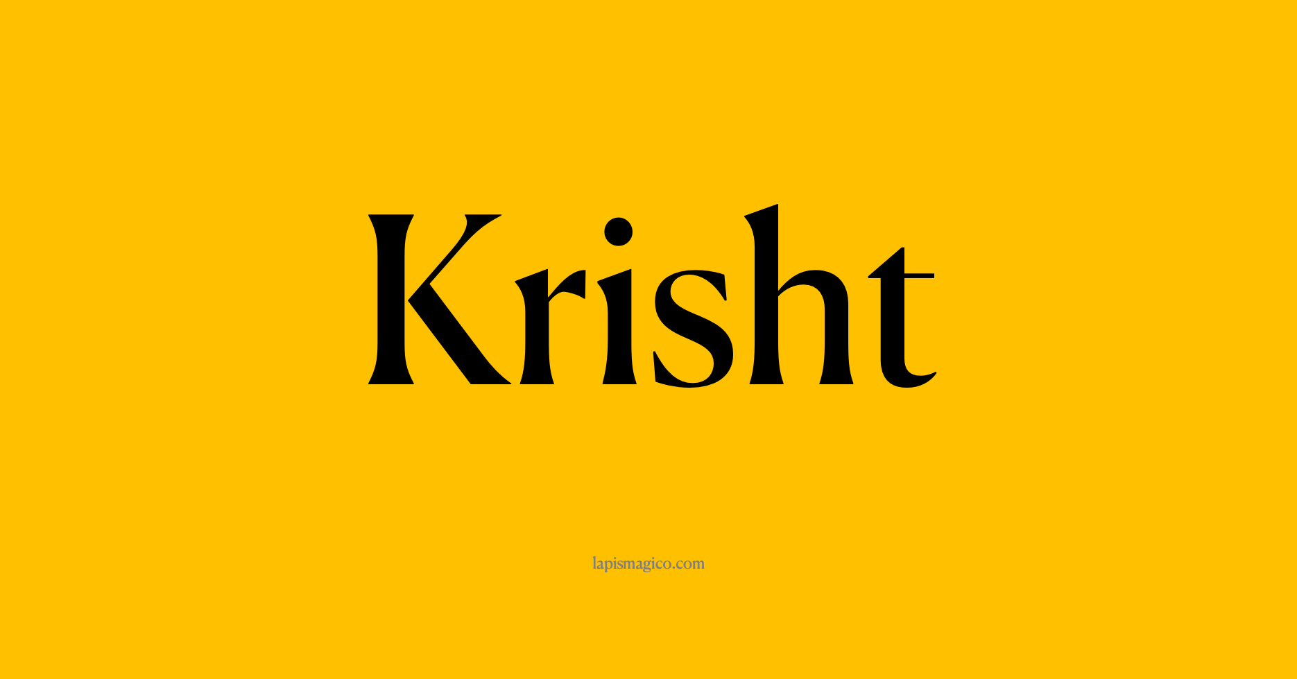 Nome Krisht, ficha divertida com pontilhado para crianças