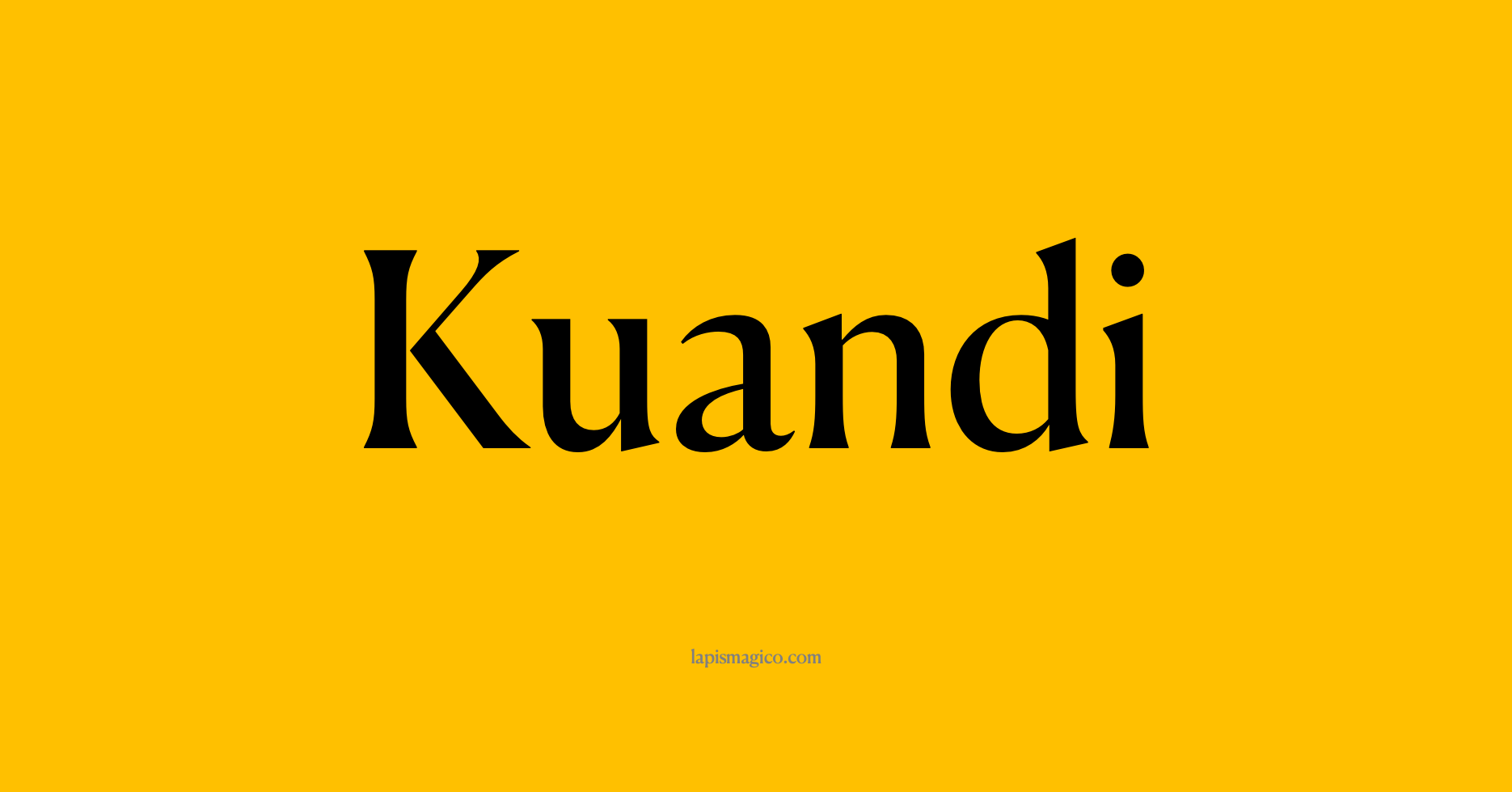 Nome Kuandi, ficha divertida com pontilhado para crianças