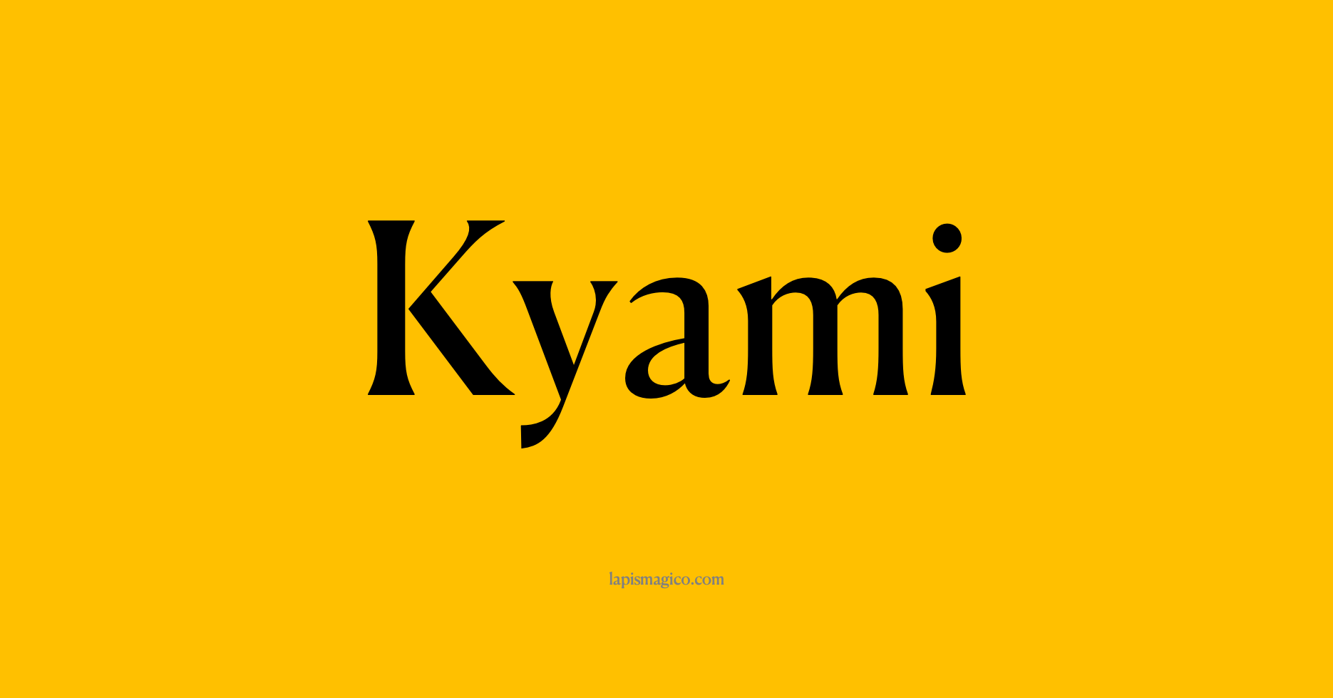 Nome Kyami, ficha divertida com pontilhado para crianças