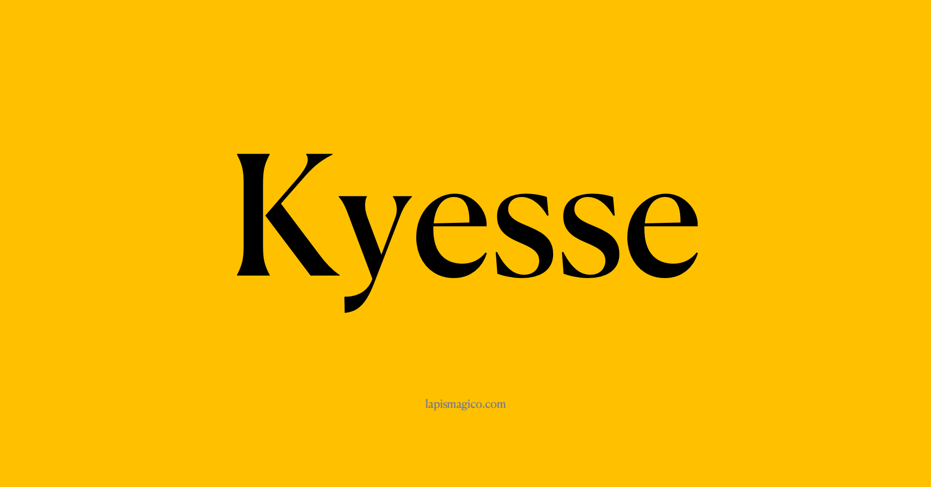 Nome Kyesse, ficha divertida com pontilhado para crianças