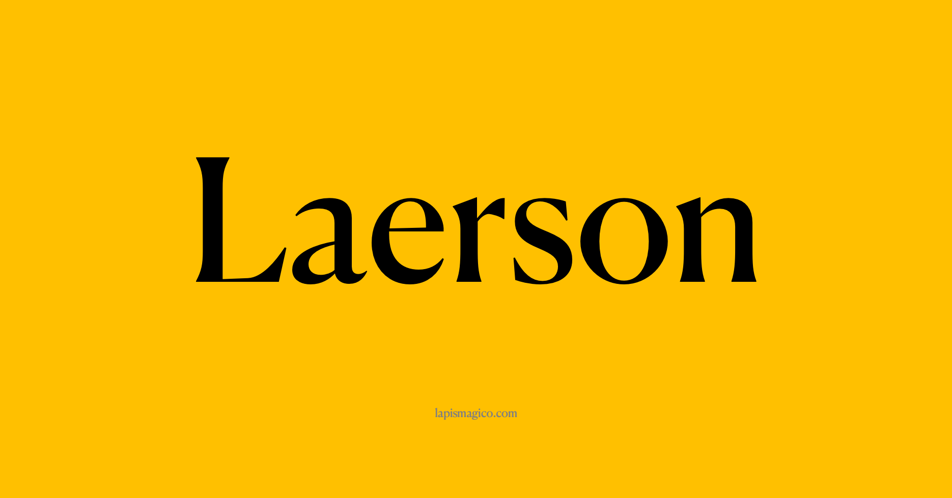 Nome Laerson, ficha divertida com pontilhado para crianças