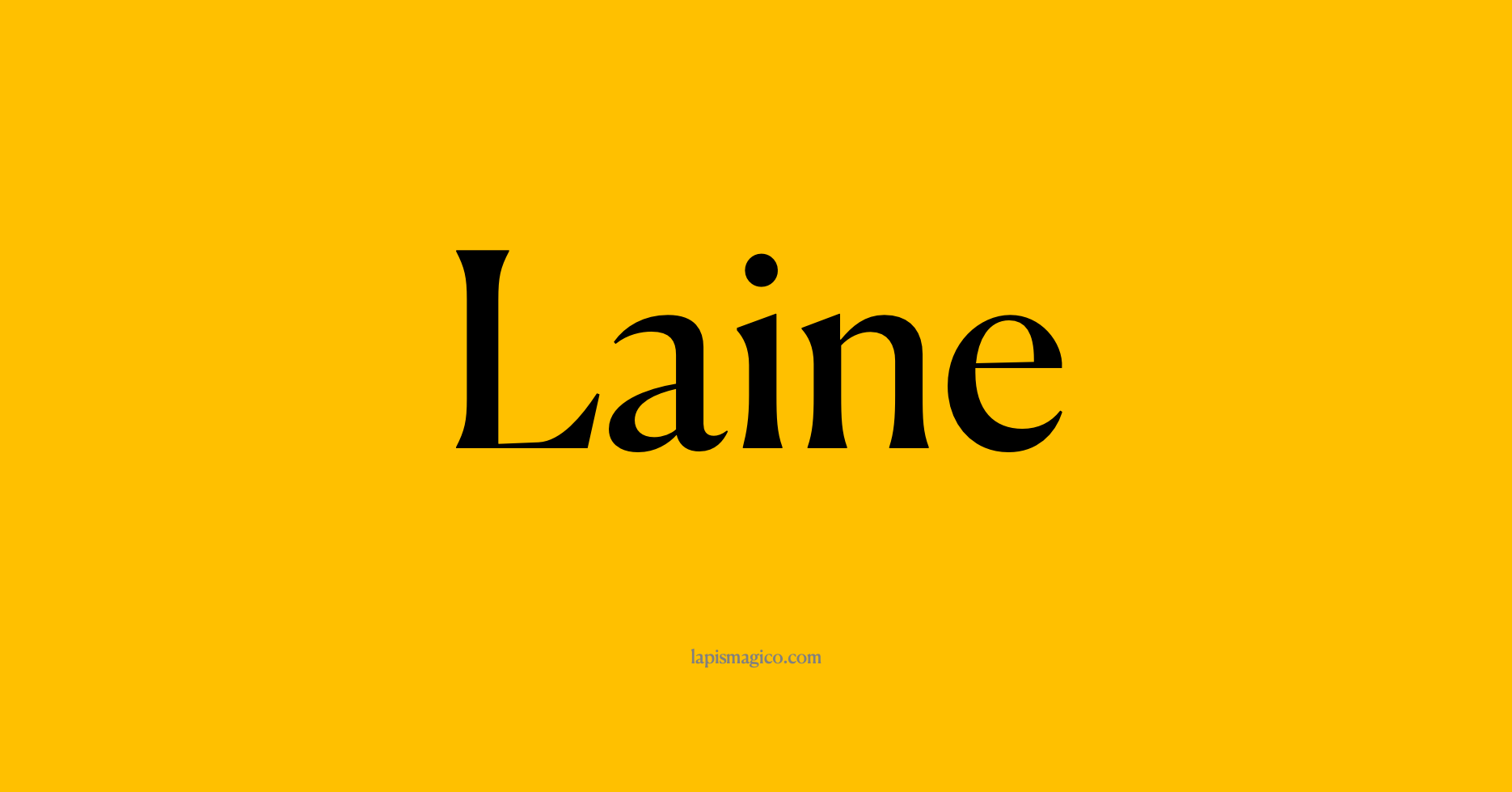 Nome Laine, ficha divertida com pontilhado para crianças