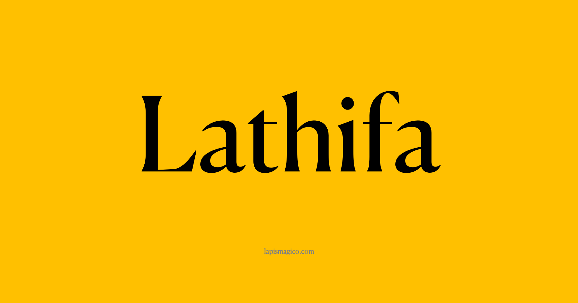 Nome Lathifa, ficha divertida com pontilhado para crianças