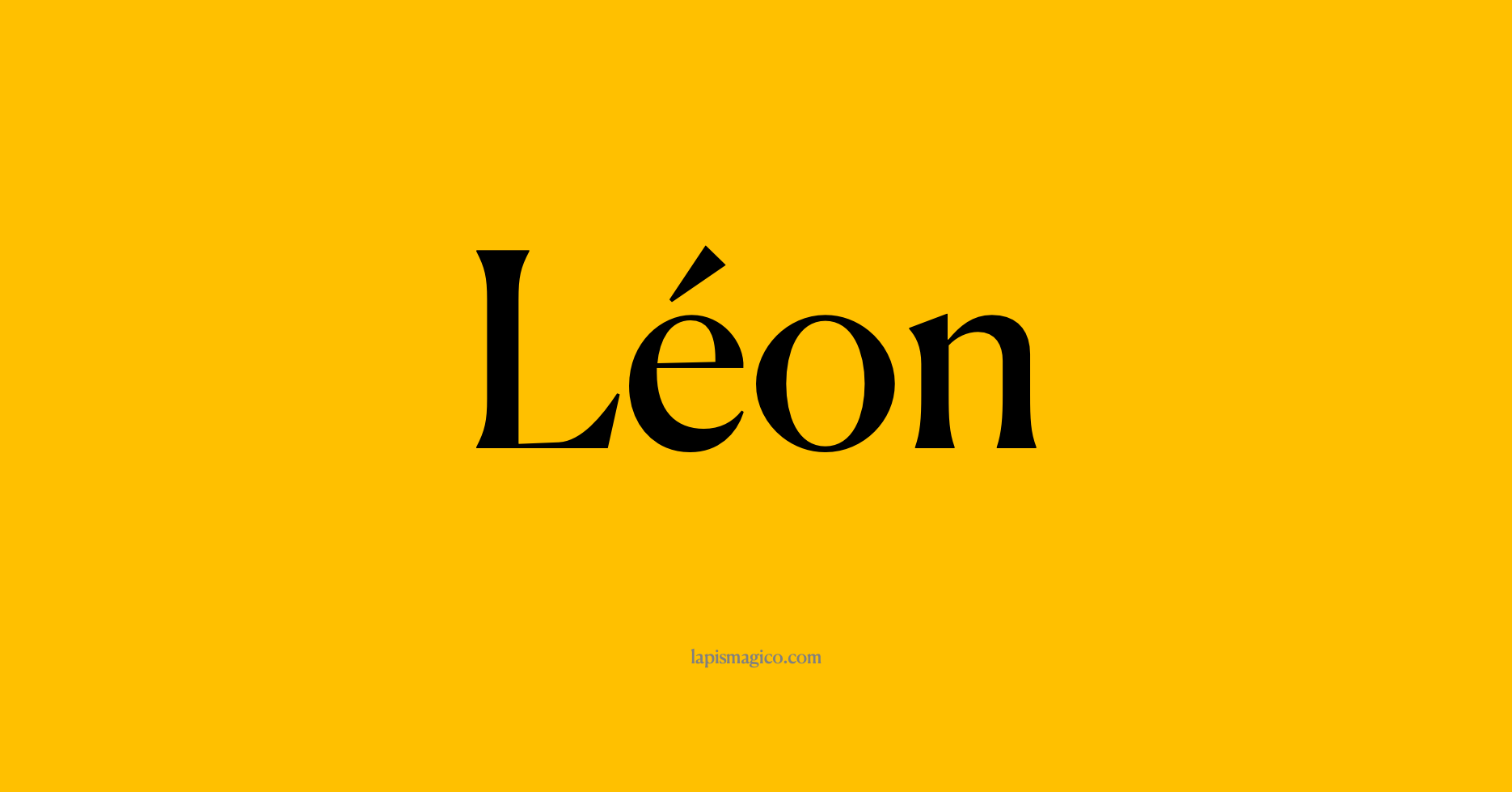 Nome Léon, ficha divertida com pontilhado para crianças