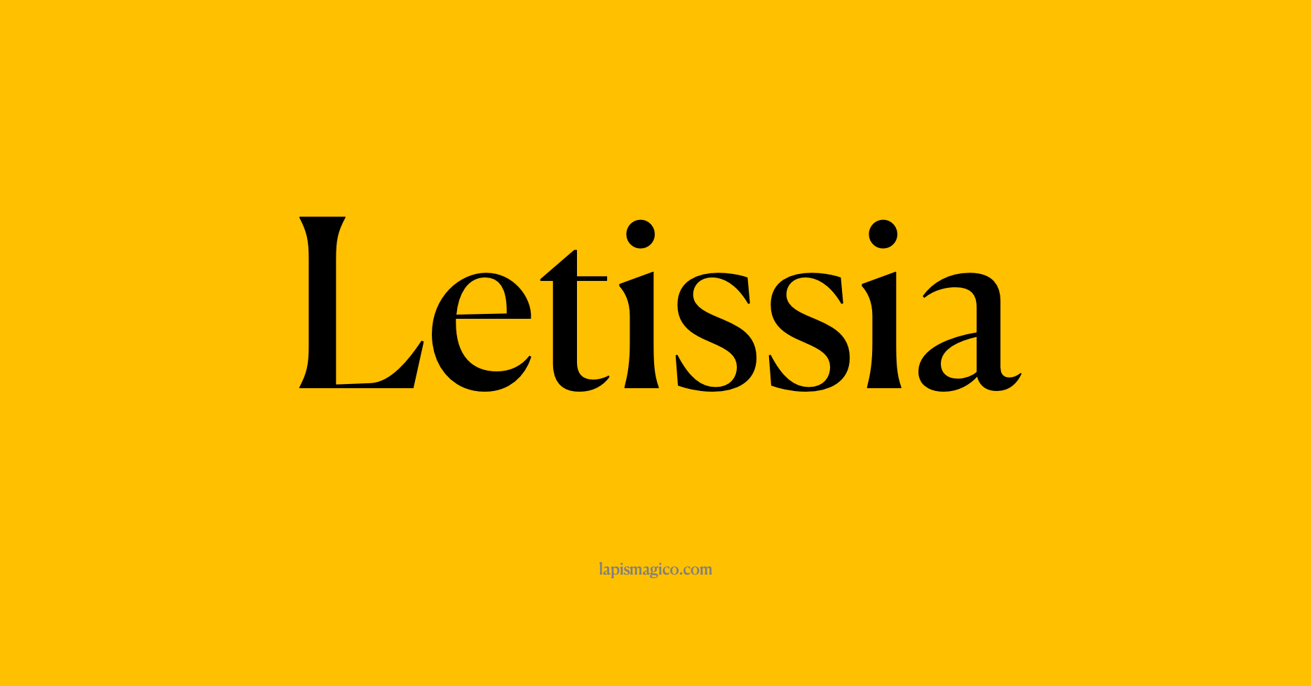 Nome Letissia, ficha divertida com pontilhado para crianças