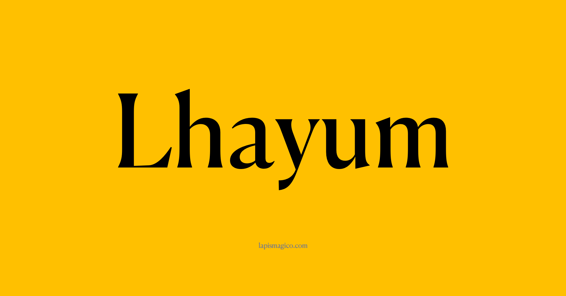 Nome Lhayum, ficha divertida com pontilhado para crianças