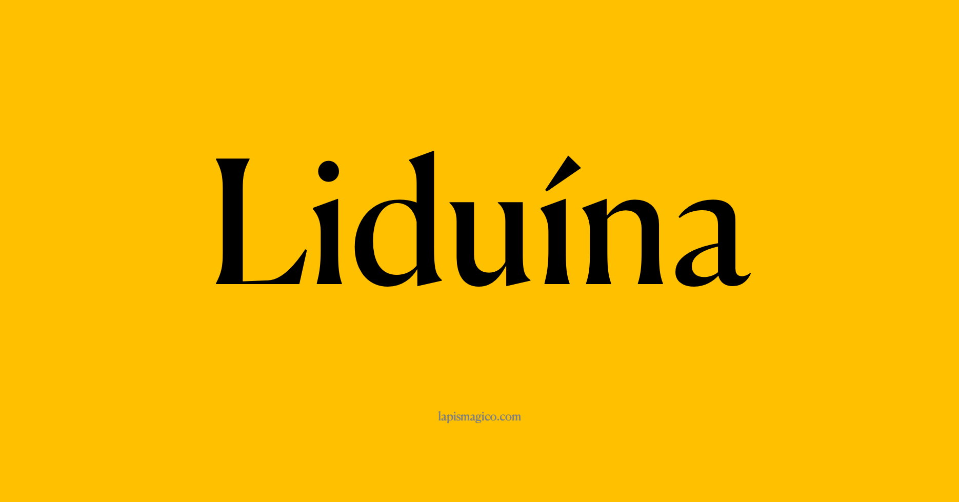 Nome Liduína, ficha divertida com pontilhado para crianças