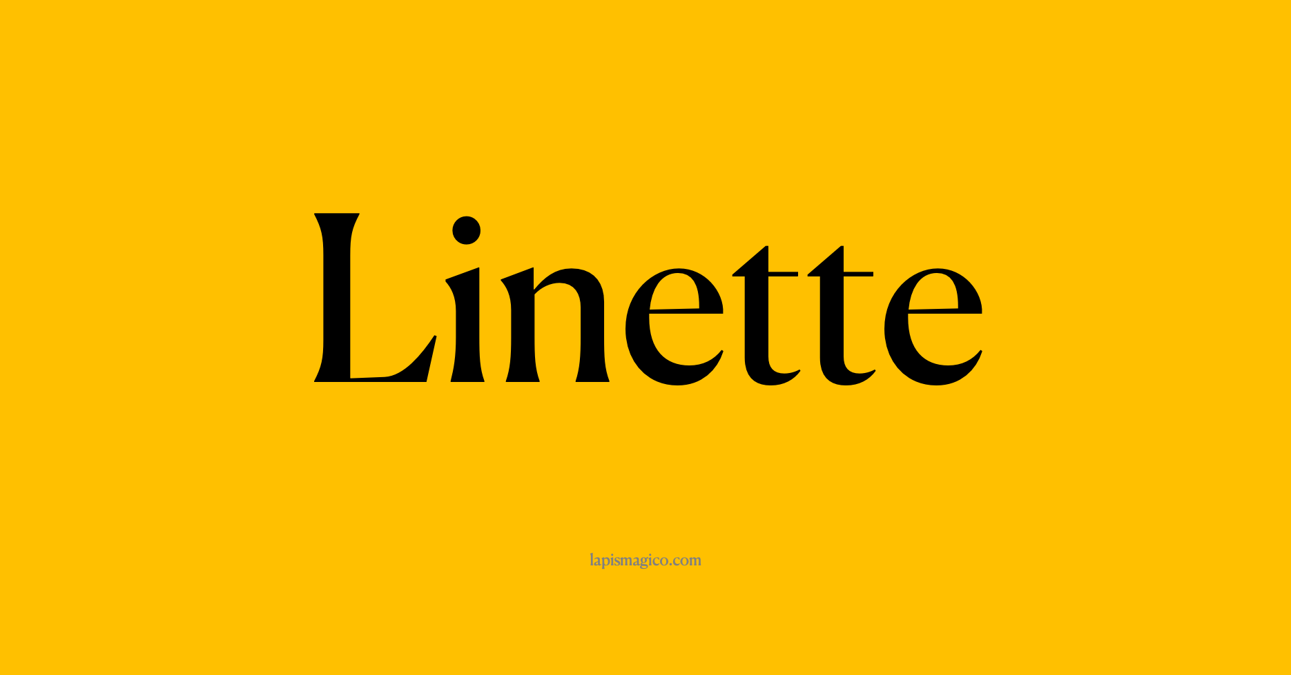 Nome Linette, ficha divertida com pontilhado para crianças