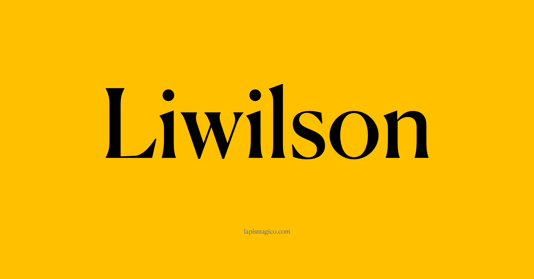 Nome Liwilson, ficha divertida com pontilhado para crianças