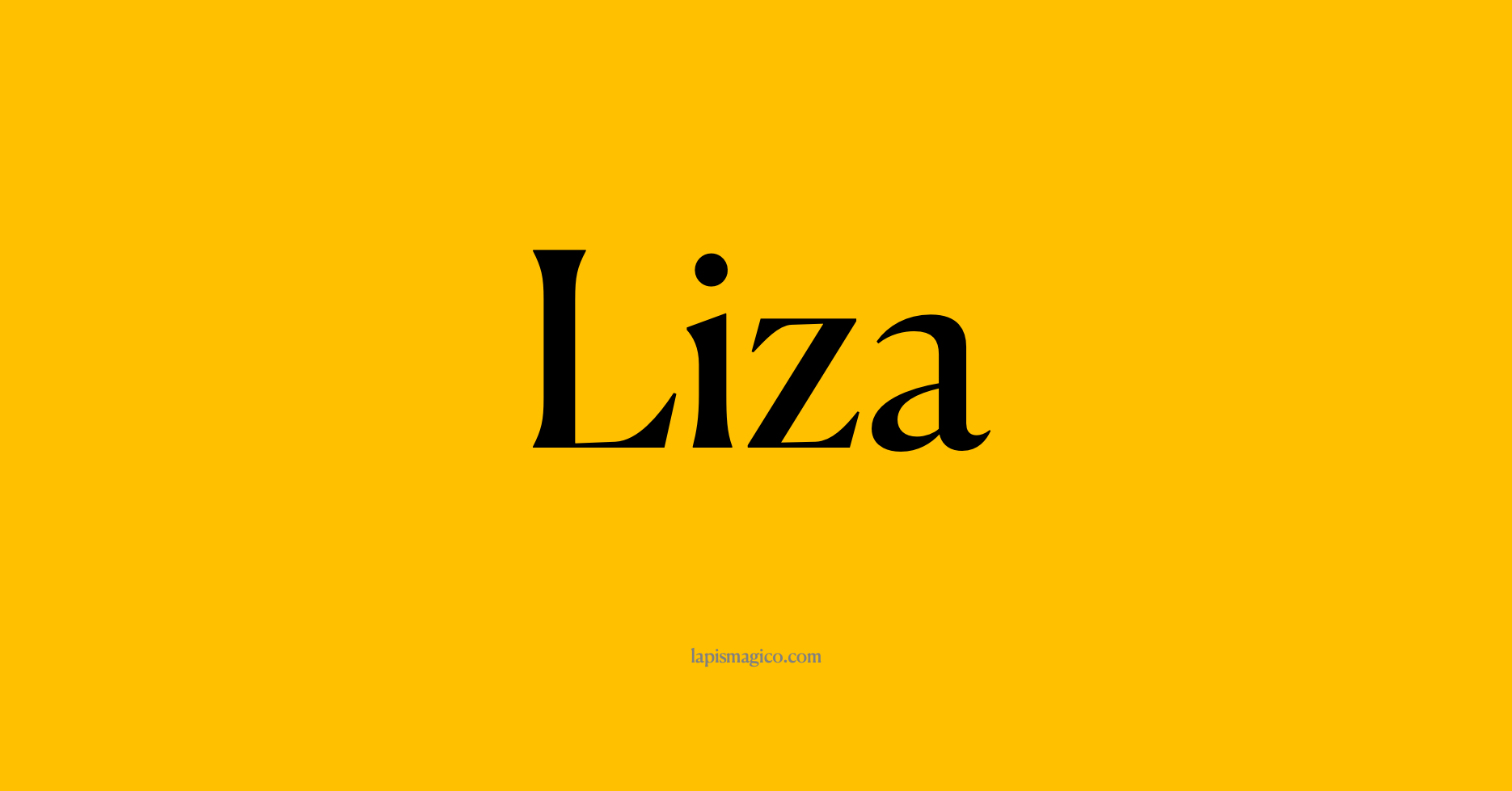 Nome Liza, ficha divertida com pontilhado para crianças