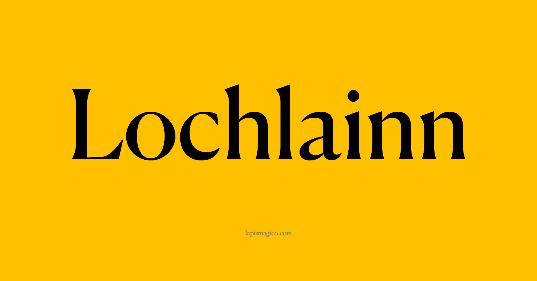 Nome Lochlainn, ficha divertida com pontilhado para crianças