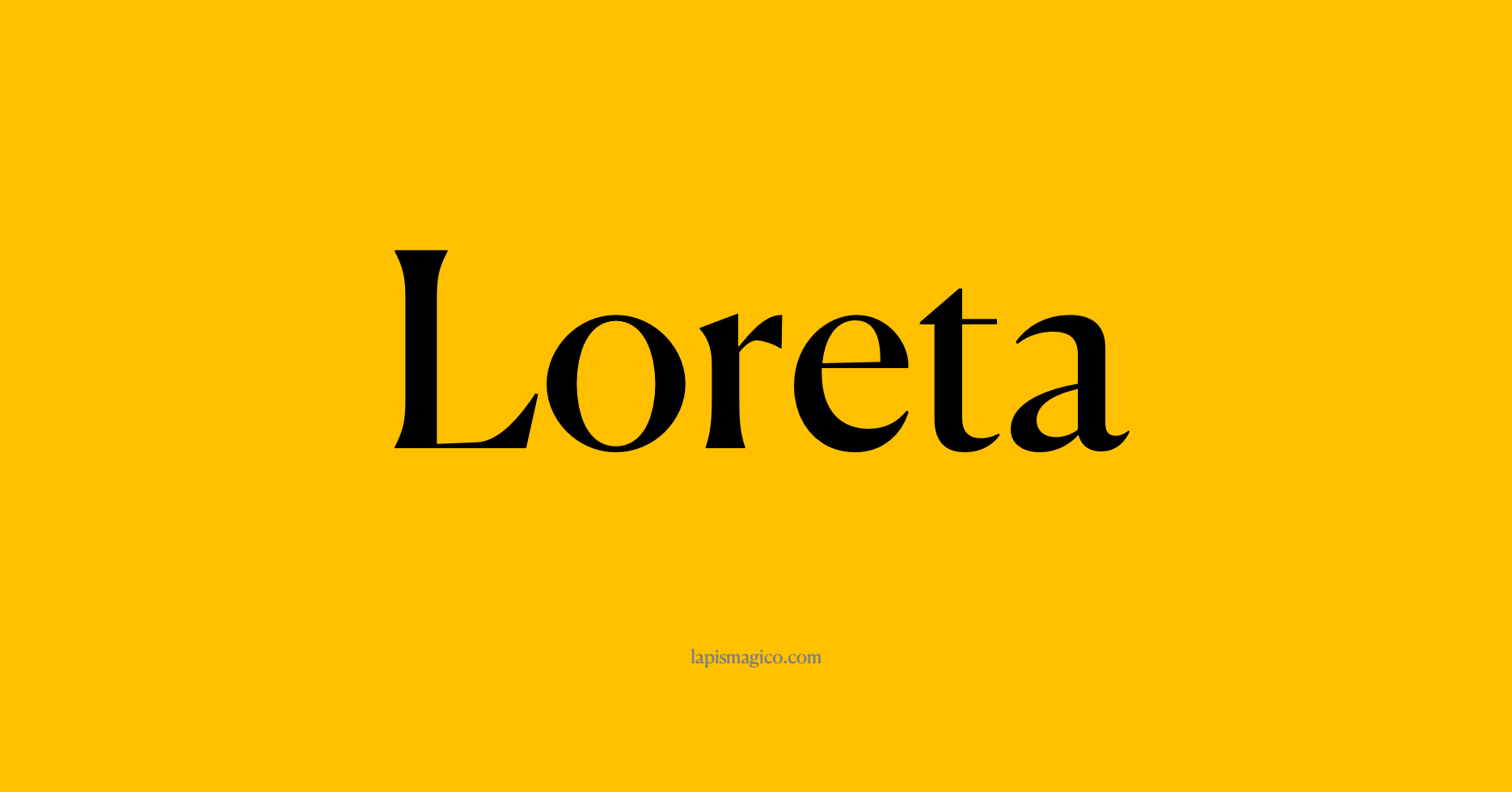 Nome Loreta, ficha divertida com pontilhado para crianças