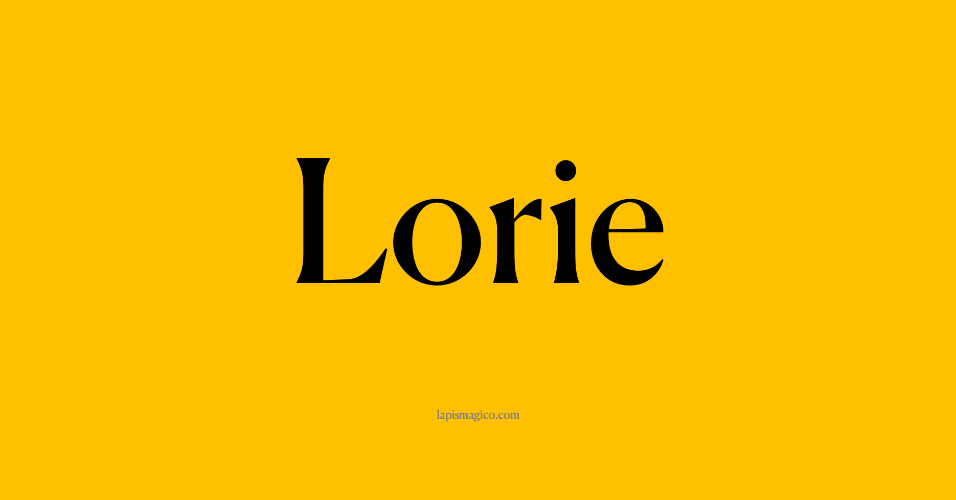 Nome Lorie, ficha divertida com pontilhado para crianças