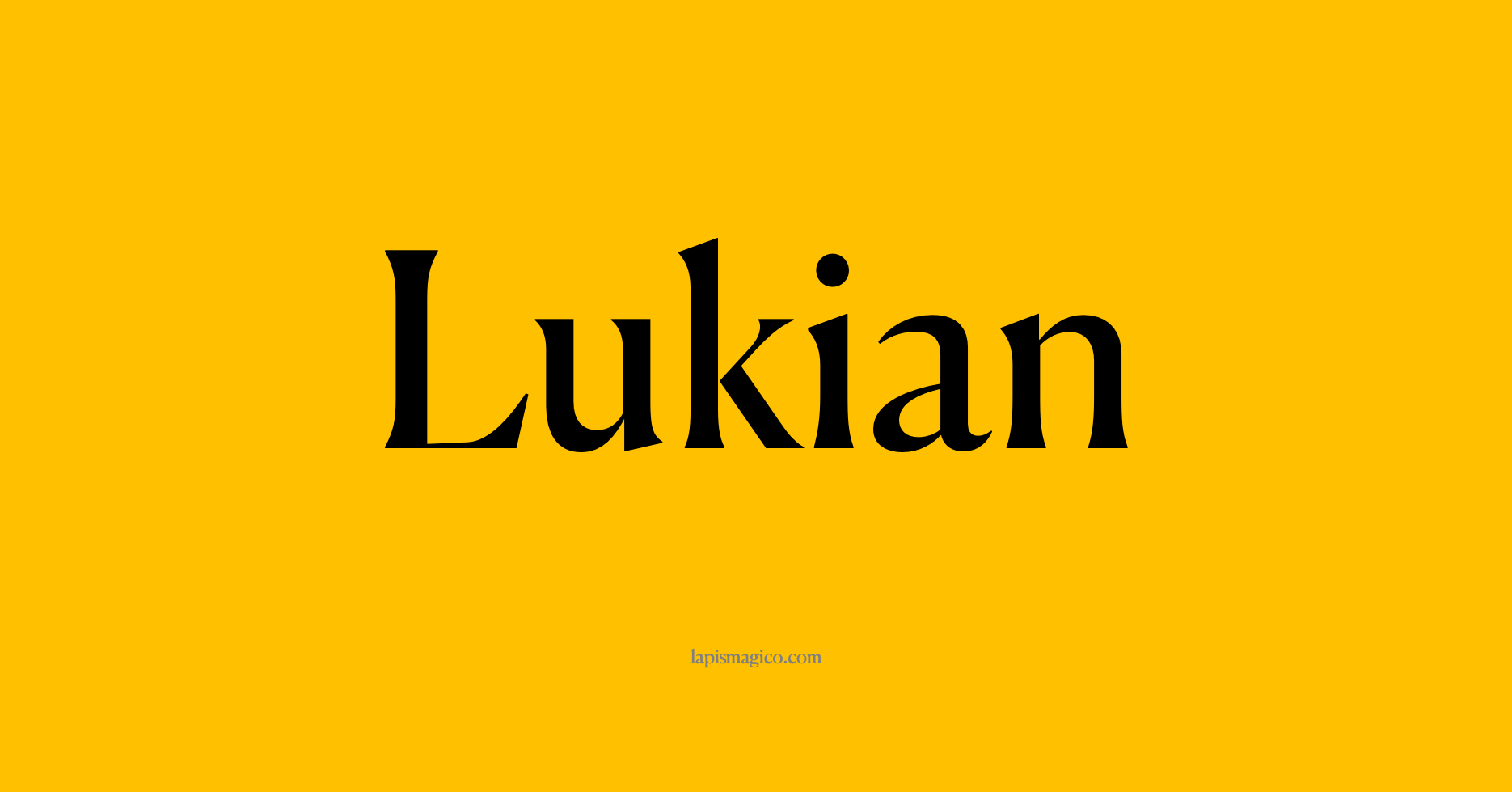 Nome Lukian, ficha divertida com pontilhado para crianças