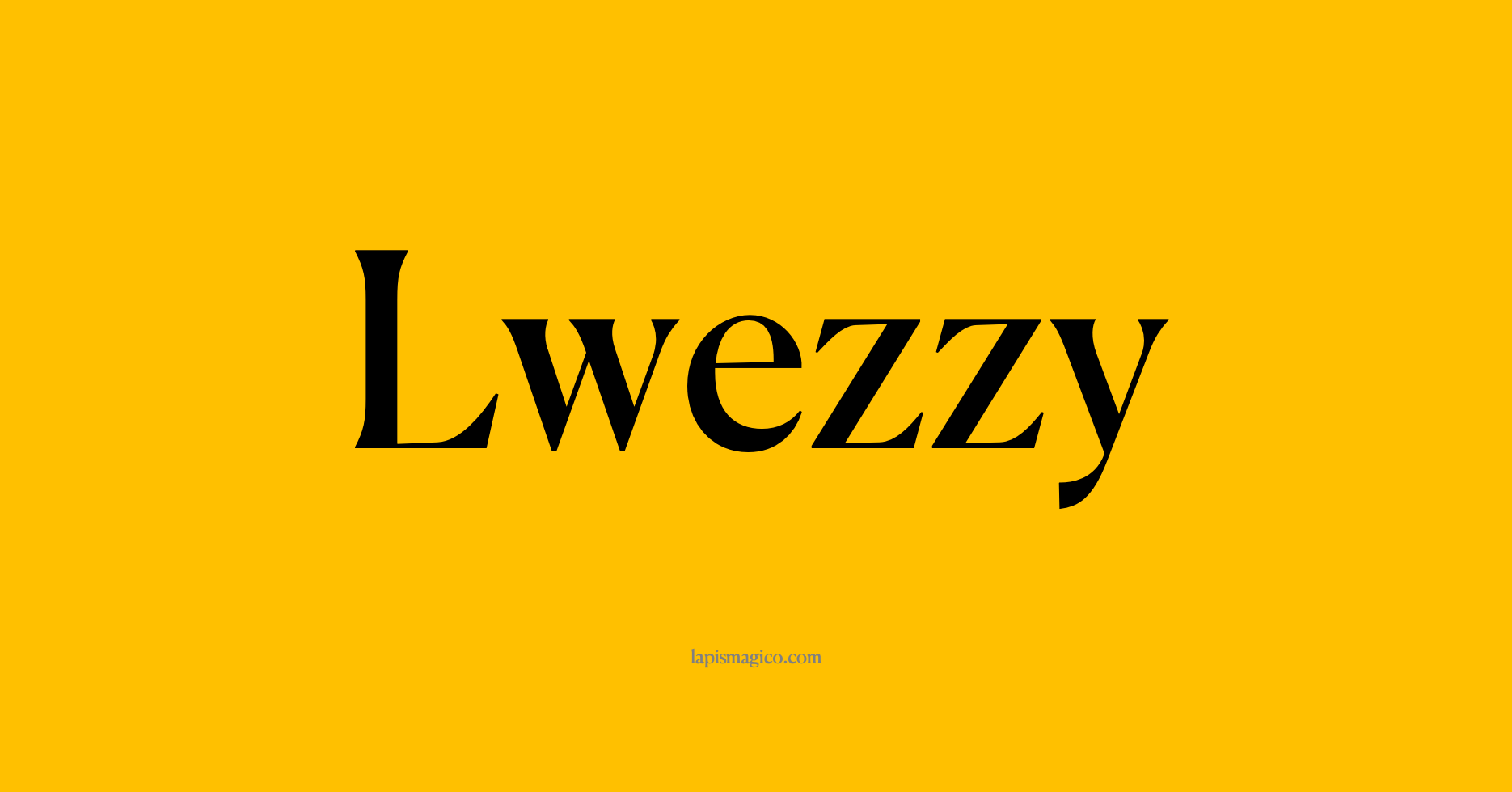 Nome Lwezzy, ficha divertida com pontilhado para crianças