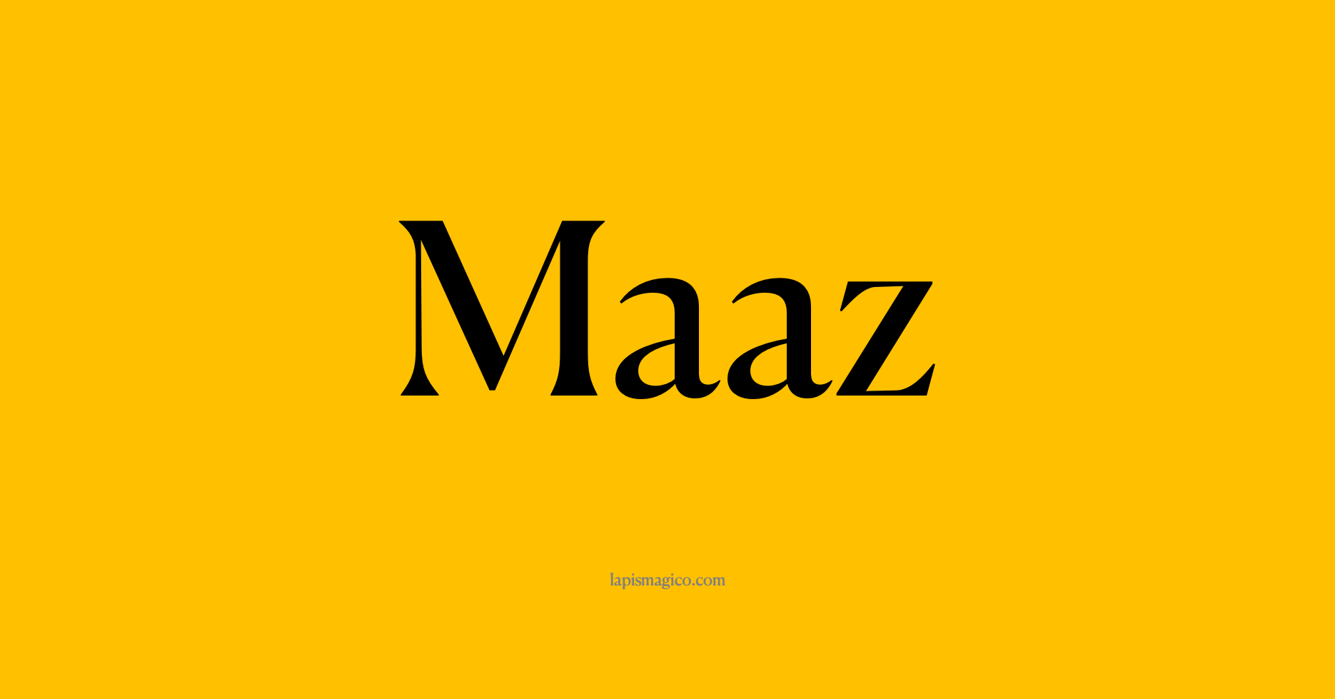 Nome Maaz, ficha divertida com pontilhado para crianças