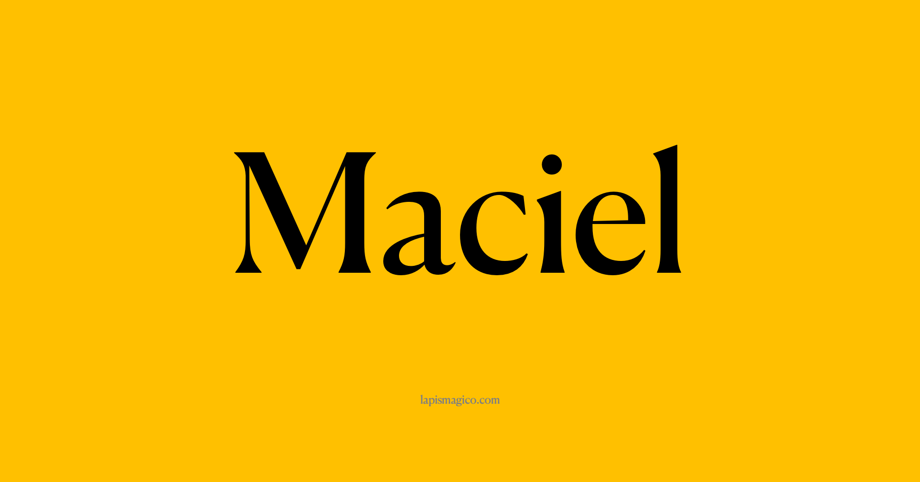 Nome Maciel, ficha divertida com pontilhado para crianças