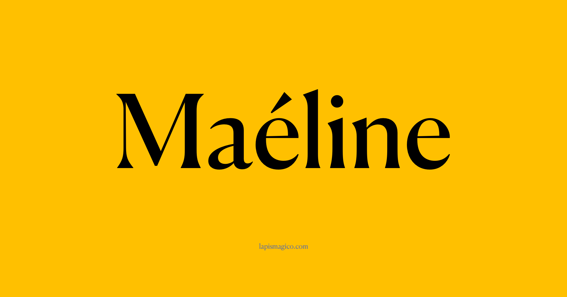 Nome Maéline, ficha divertida com pontilhado para crianças
