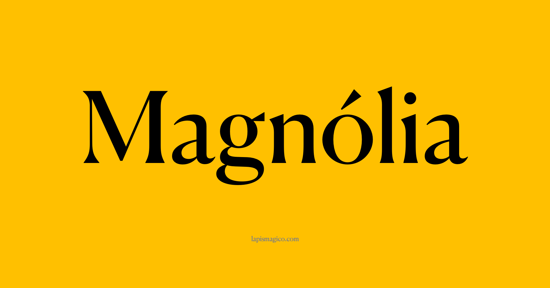Nome Magnólia, ficha divertida com pontilhado para crianças